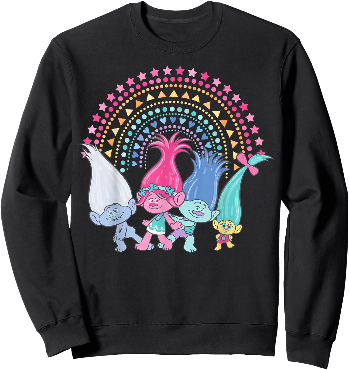 DreamWorks Trolls Rainbow Trolls Sweatshirt - Sweatshirt | Black