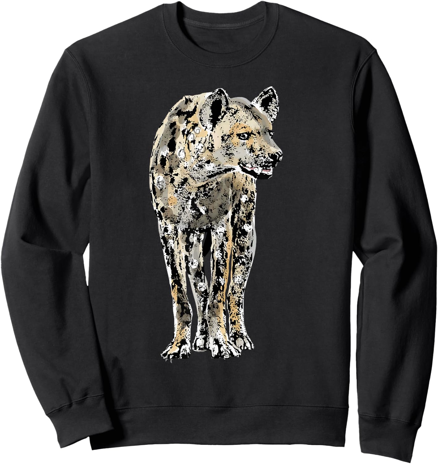 Spotted Hyena Wildlife Design for Hyena Fans Sweatshirt - Sweatshirt | Black