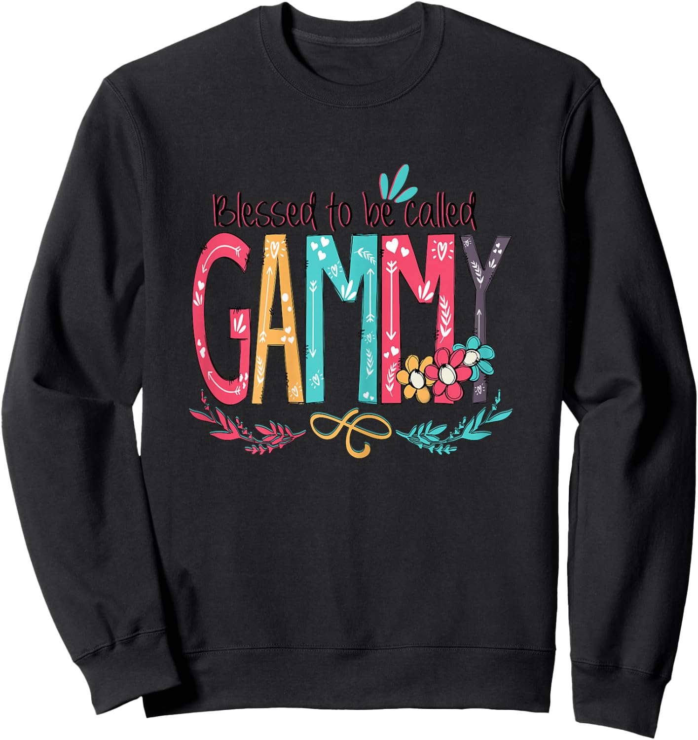 Blessed to be called Gammy Colorful gifts-Grandma Sweatshirt - Sweatshirt | Black