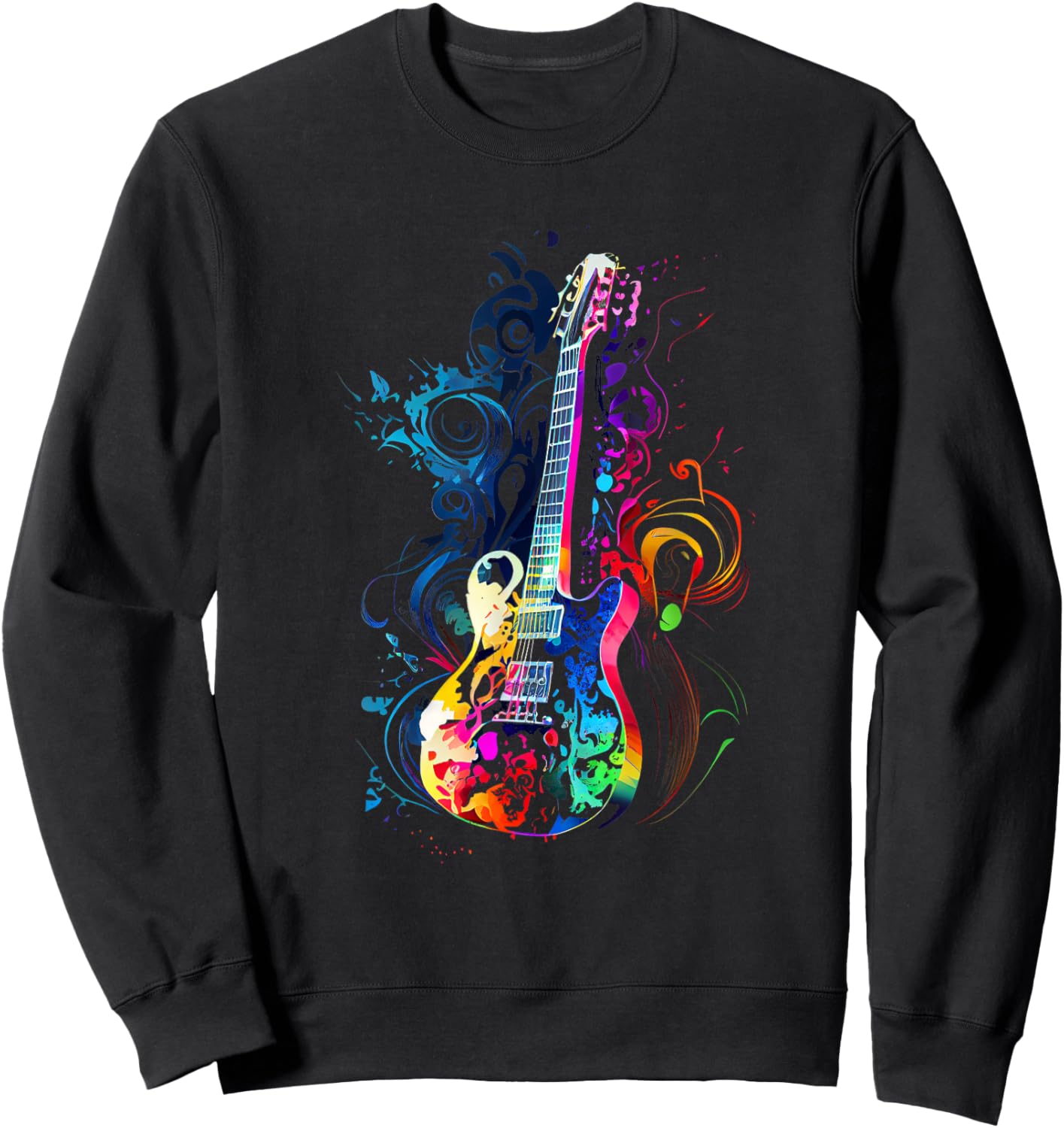 Guitar Design Guitar Gift Guitarist Sweatshirt - Sweatshirt | Black