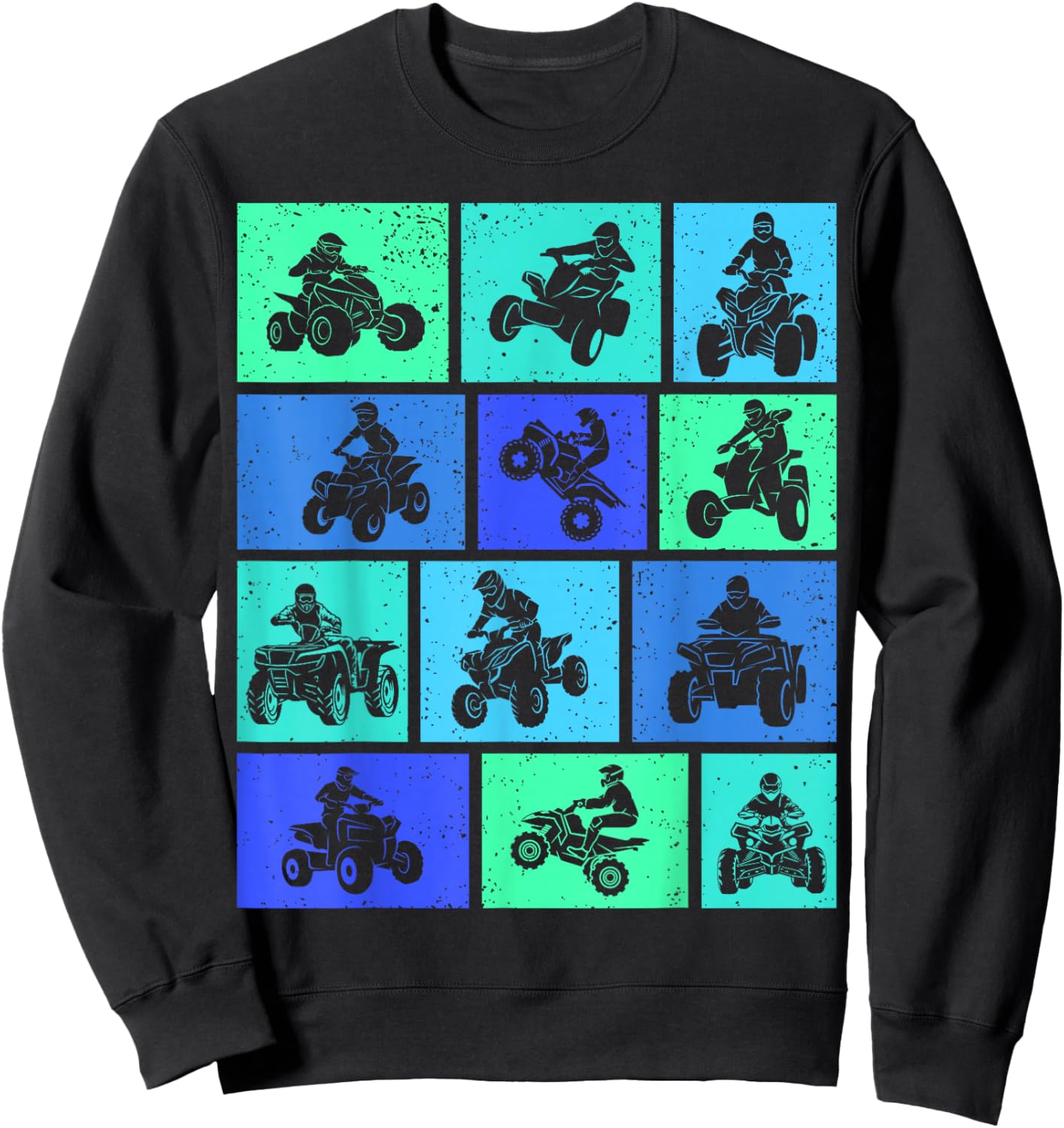 4 Wheeler ATV Kids Boys Men Quad Sweatshirt - Sweatshirt | Black