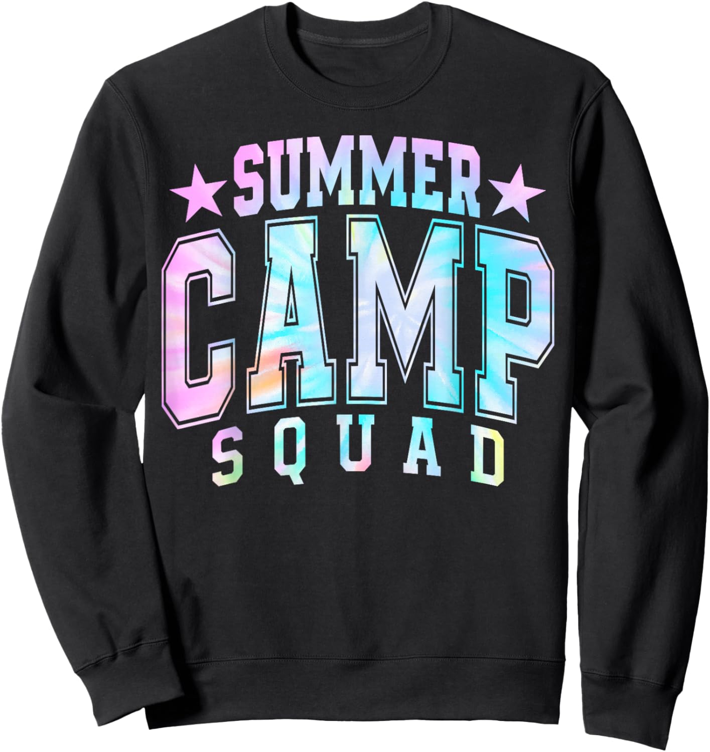 Tie Dye Summer Camp Best Friend Matching Bestie Squad BFF Sweatshirt - Sweatshirt | Black