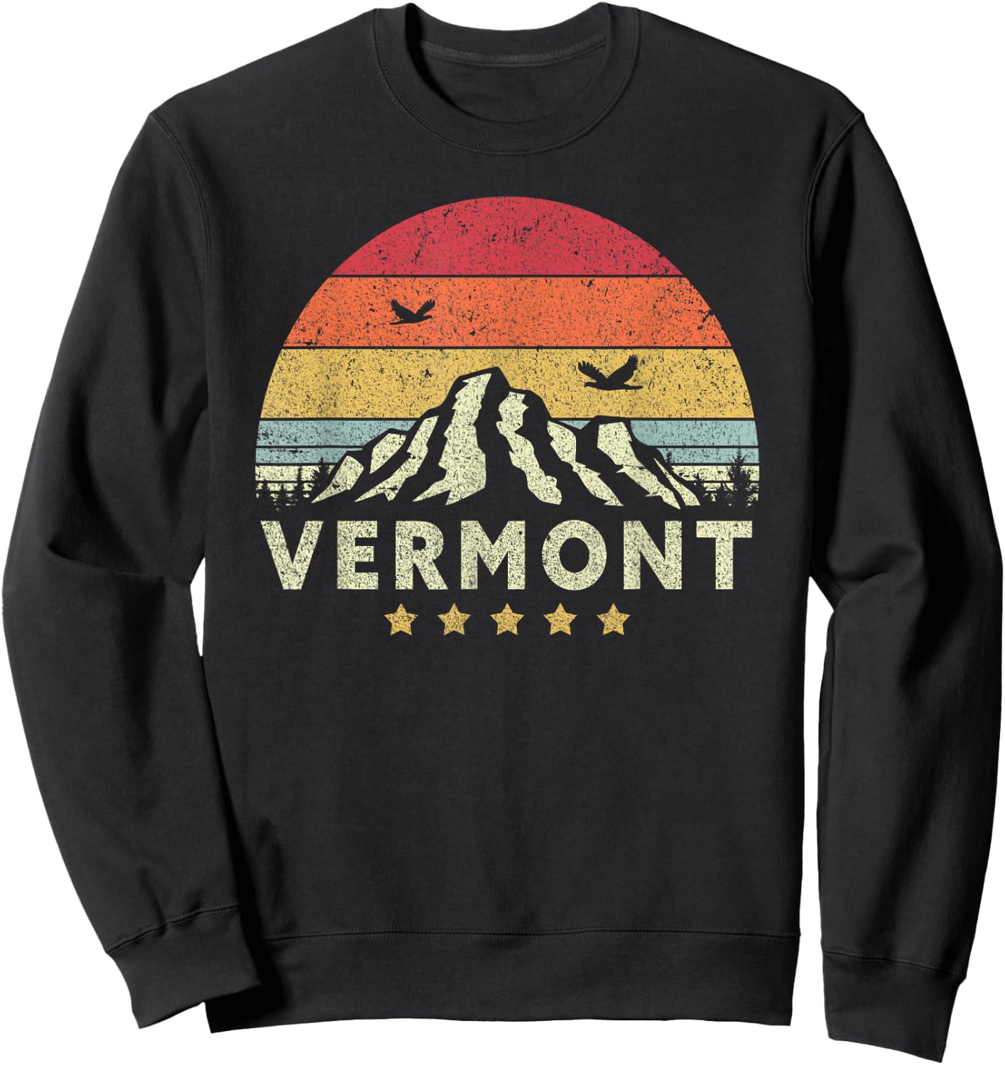 Vermont Shirt. Retro Style VT, USA Sweatshirt - Sweatshirt | Black