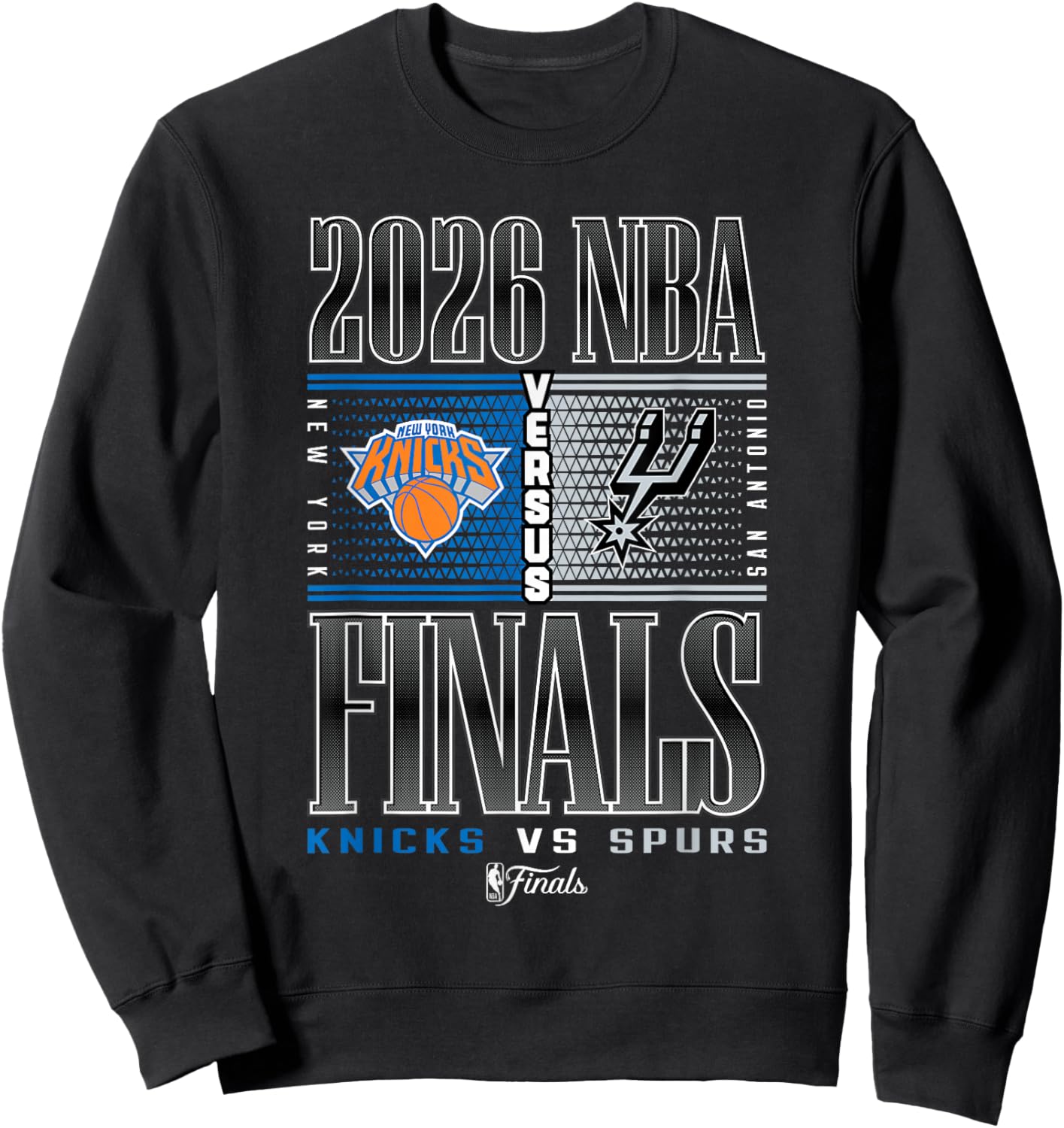 NBA 2026 Finals Knicks vs Spurs Battlegrounds Sweatshirt - Sweatshirt | Black