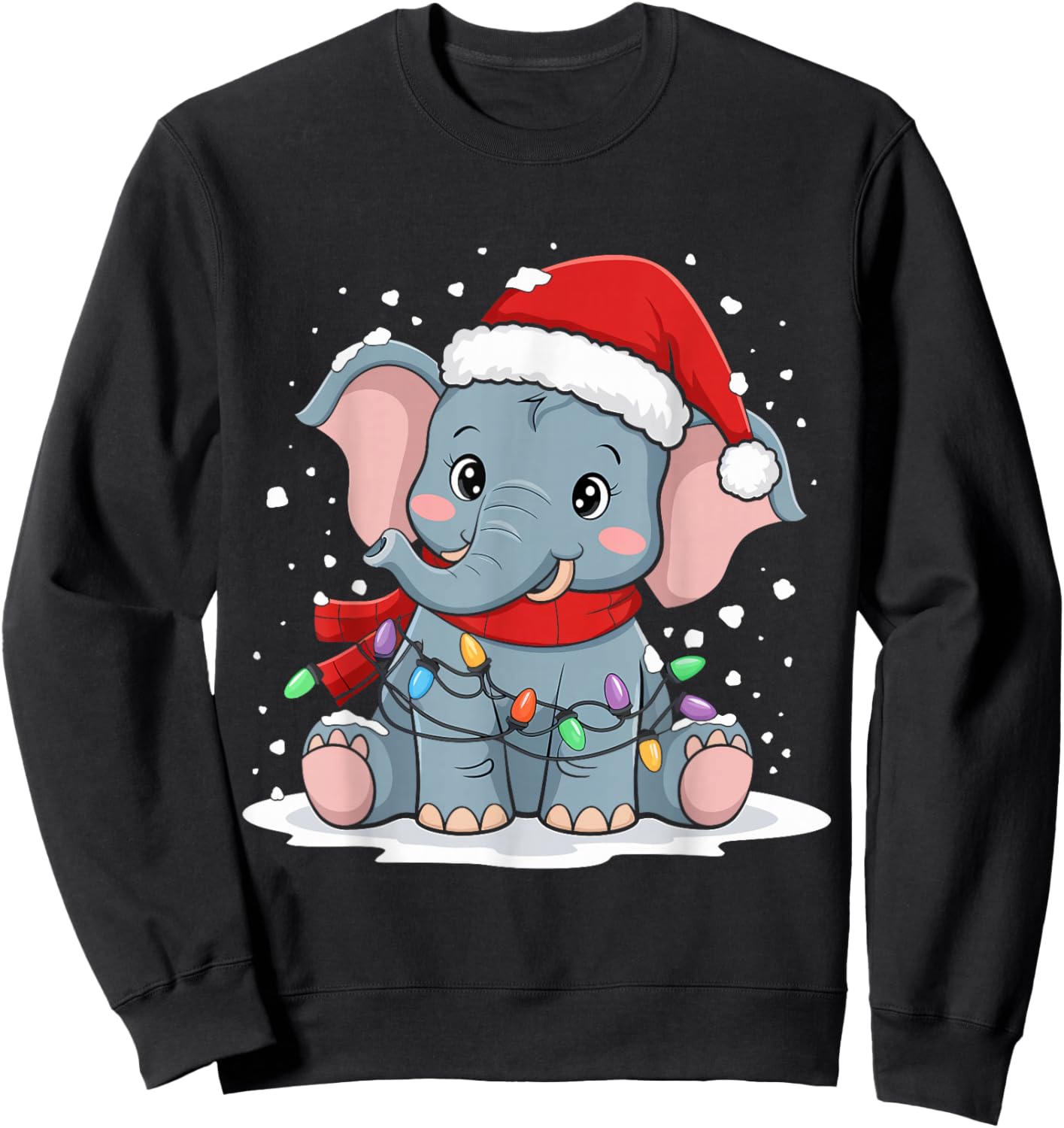 Christmas Elephant Sweatshirt - Sweatshirt | Black