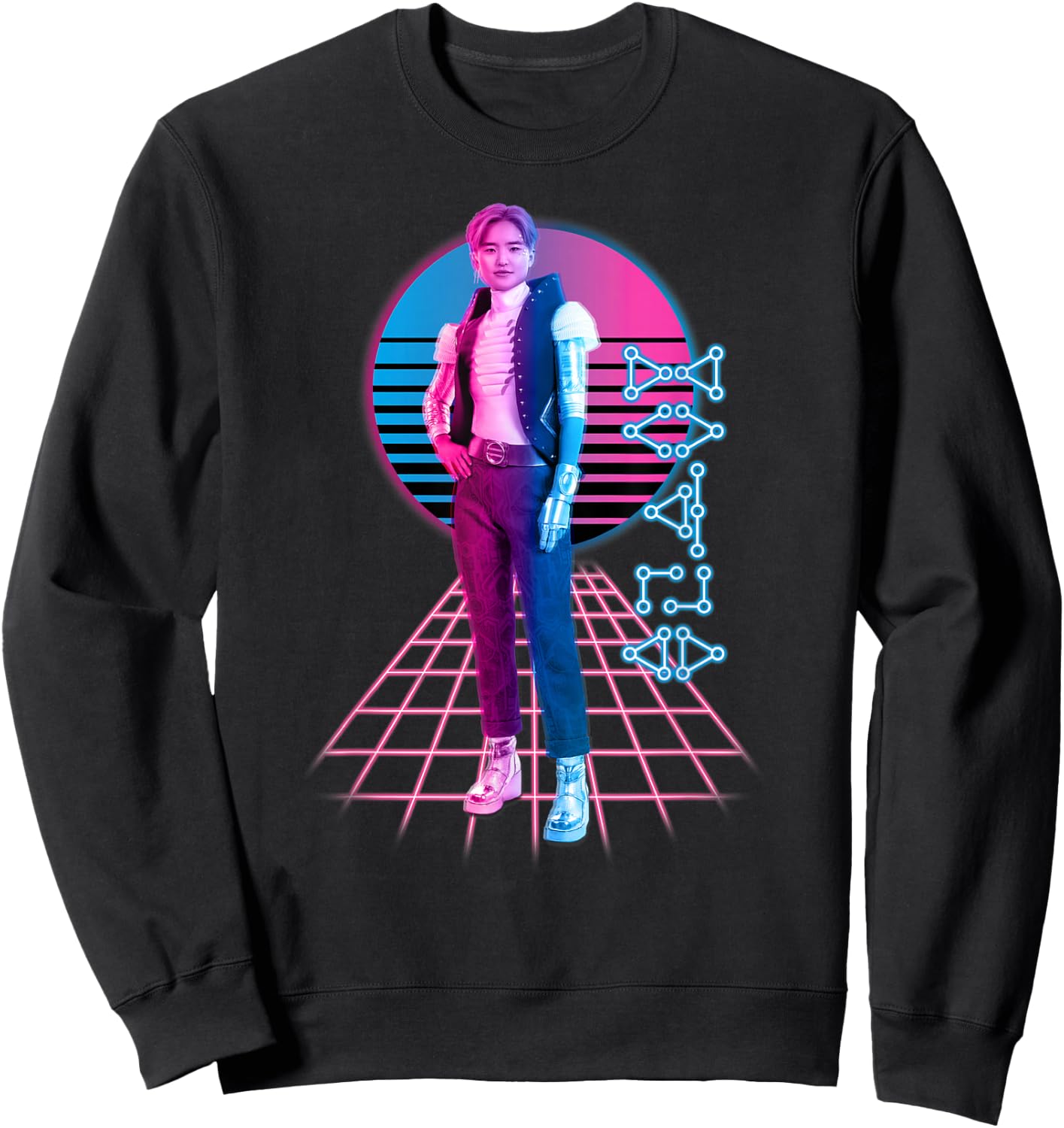 Disney Zombies 3 A-Spen Neon Standing Pose Sweatshirt - Sweatshirt | Black
