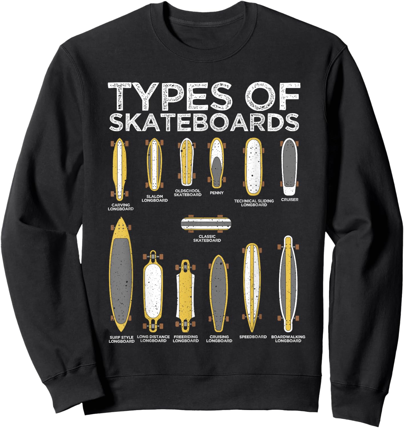 Cool Skateboard Art Women Skateboarder Skateboarding Sweatshirt - Sweatshirt | Black