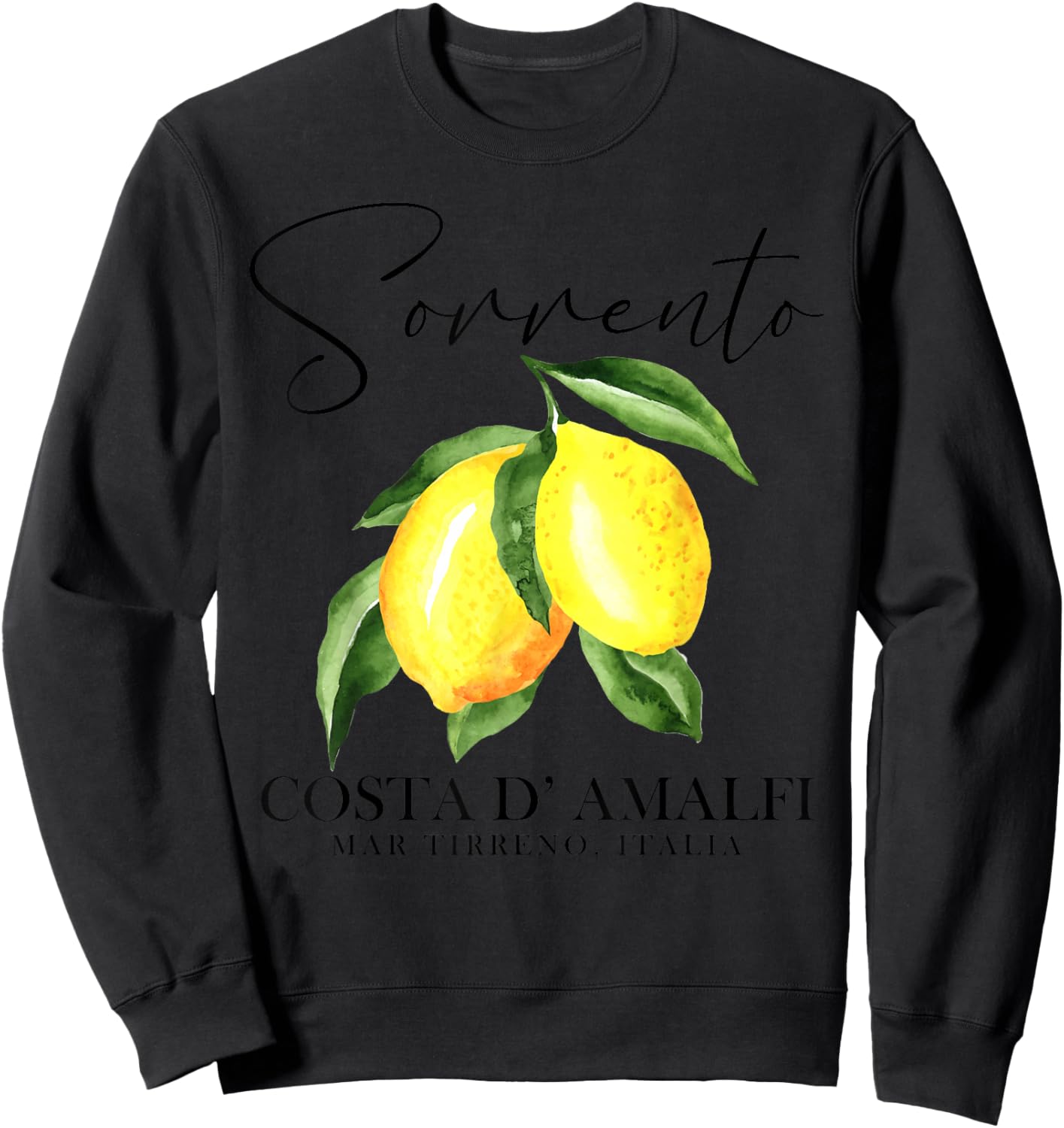 Sorrento Italia Gifts, Italian Souvenir, Sorrento Italy Sweatshirt - Sweatshirt | Black