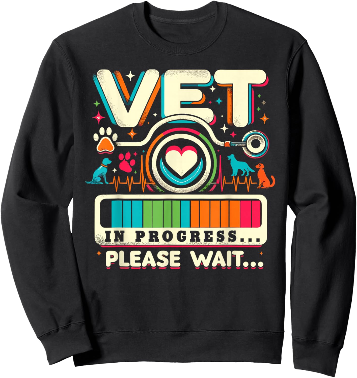 Vet In Progress Shirt Veterinarian Student Veterinary School Sweatshirt - Sweatshirt | Black