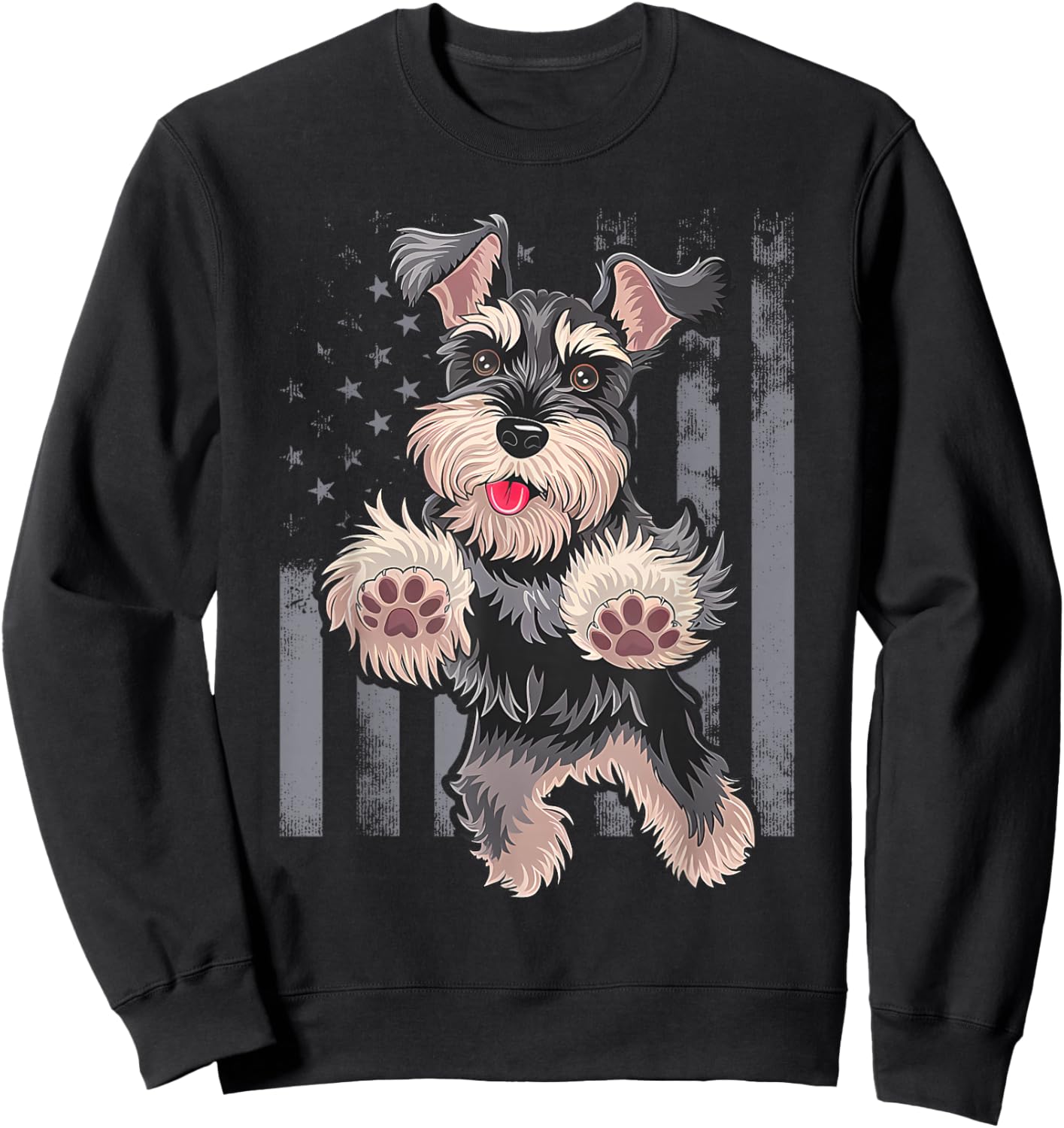 Miniature Schnauzer Dog Art Miniature Schnauzer Sweatshirt - Sweatshirt | Black