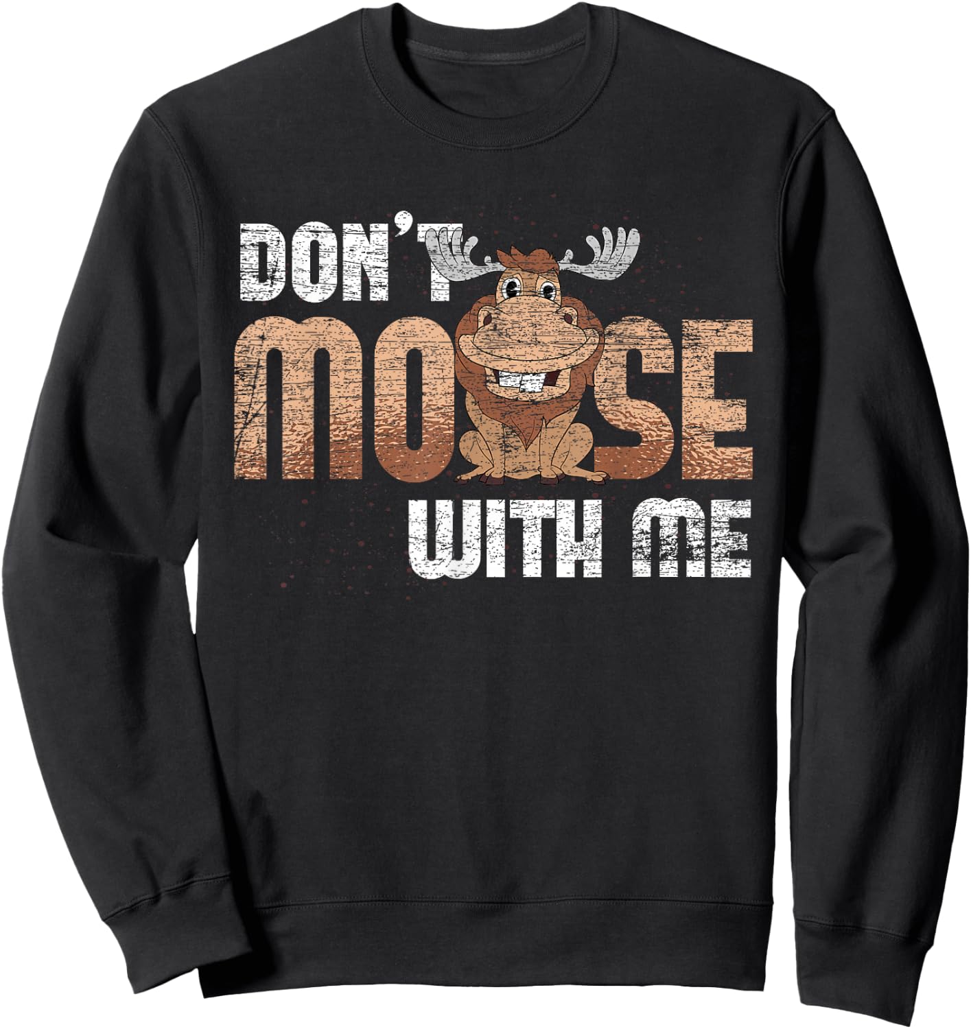 Scandinavia Animal Sweden Nature Wild Animal Funny Moose Sweatshirt - Sweatshirt | Black
