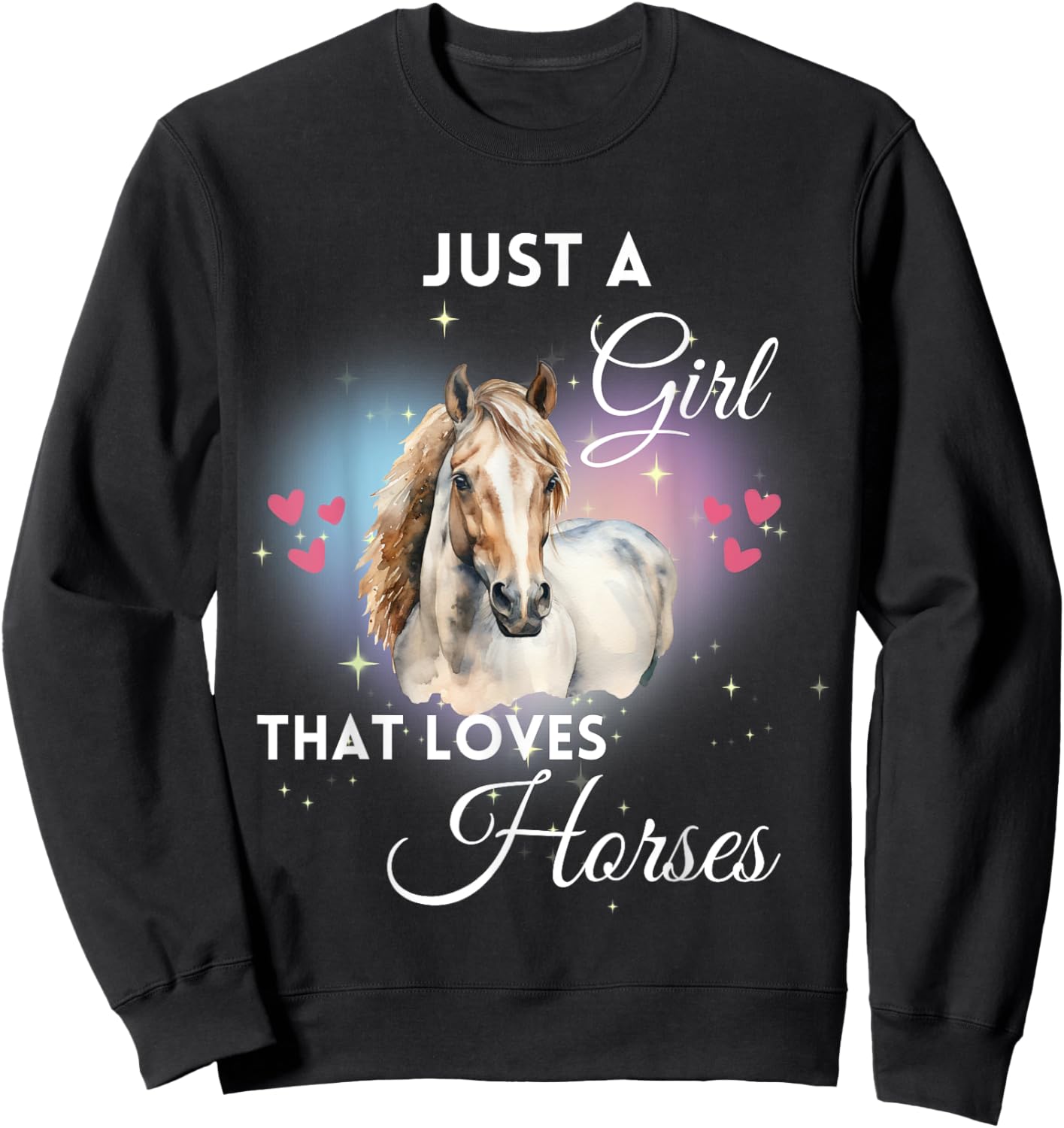 Just A Girl That Loves Horses Sweatshirt - Sweatshirt | Black
