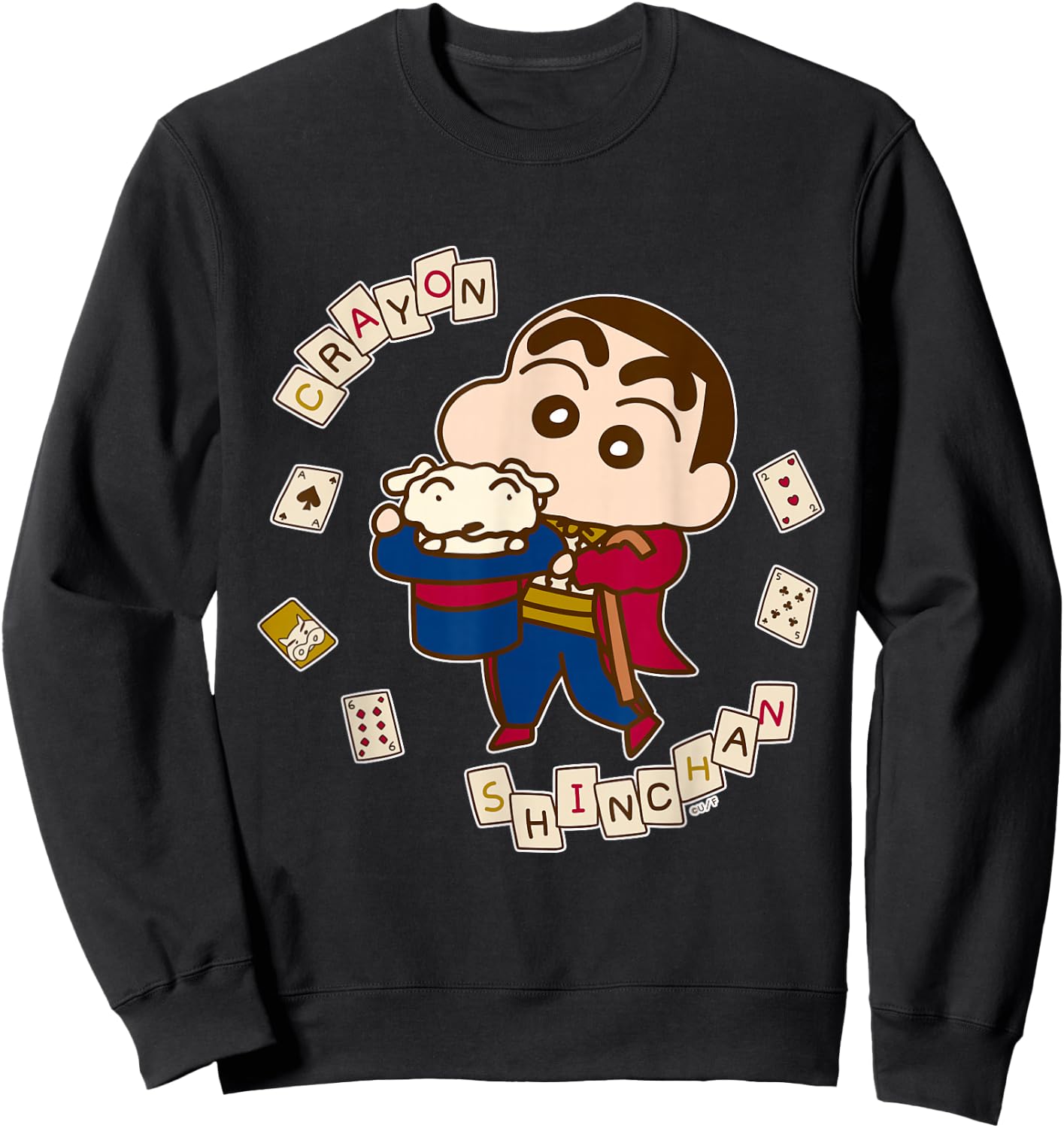 【Manga】Crayon Shin-chan Shin-chan's magic show Sweatshirt - Sweatshirt | Black