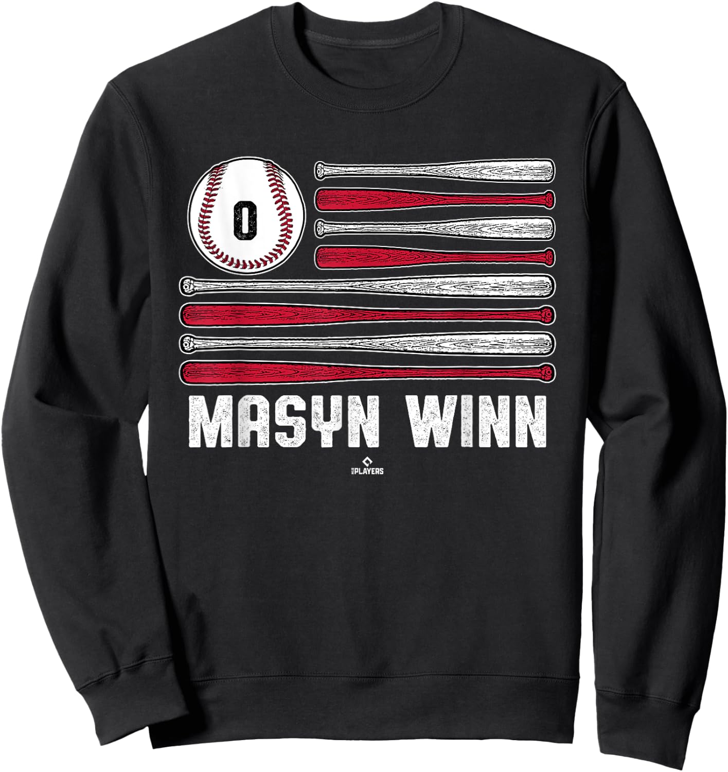 Baseball American Flag Masyn Winn St Louis Baseball MLBPA Sweatshirt - Sweatshirt | Black
