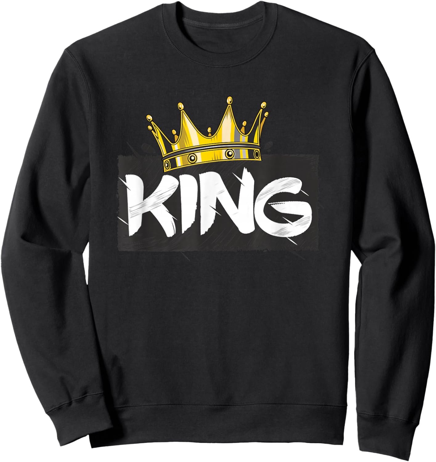 Crown with writing KING Sweatshirt - Sweatshirt | Black