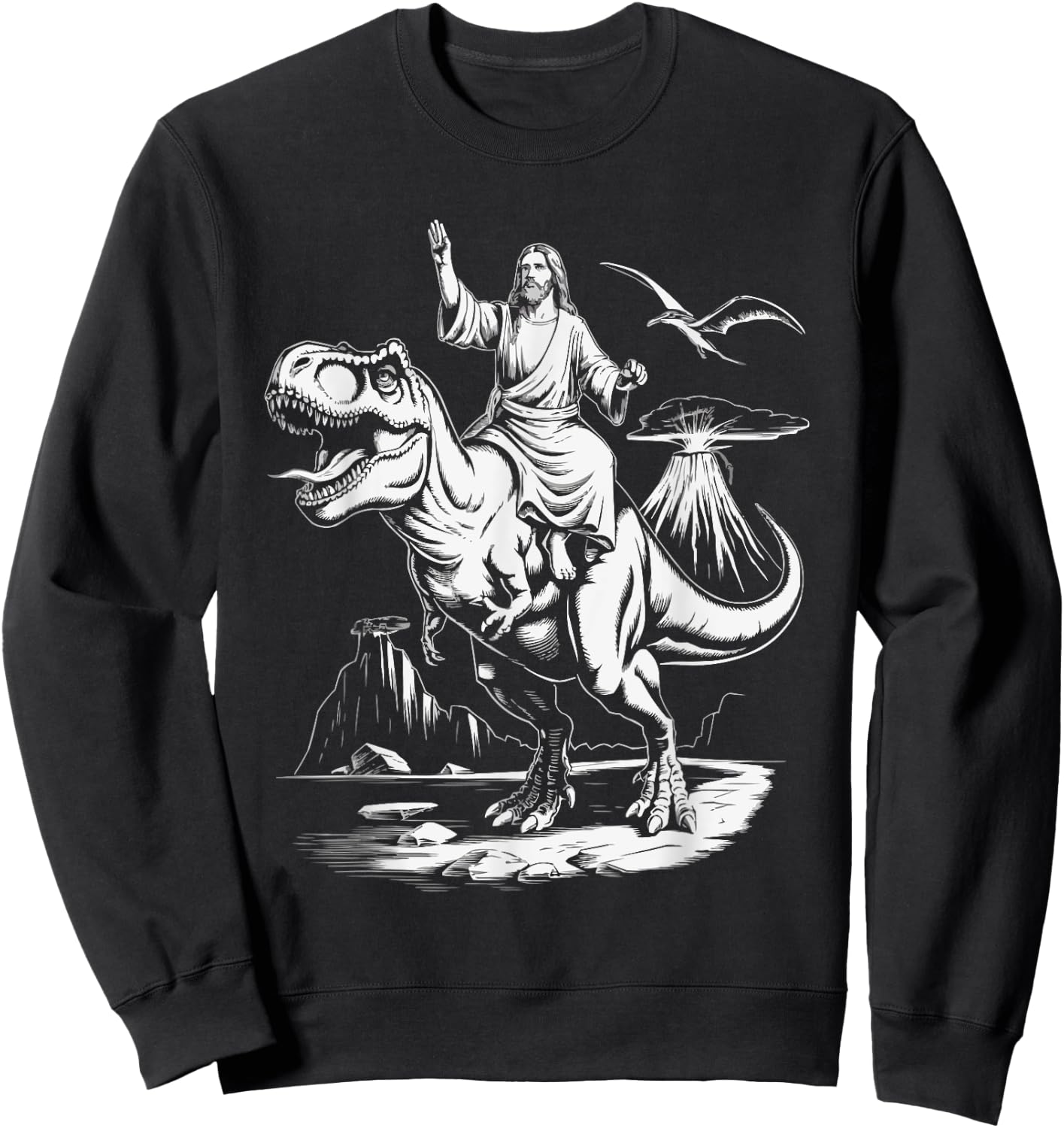 Funny Jesus Christ Religious Christian Believer Christianity Sweatshirt - Sweatshirt | Black