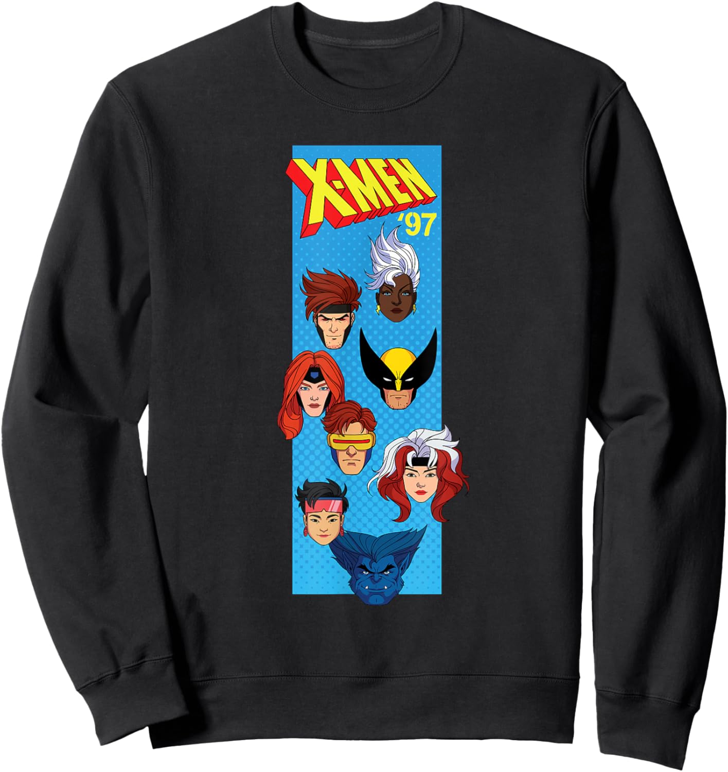 Marvel Studios X-Men '97 Animated Series Vertical Box Team Sweatshirt - Sweatshirt | Black