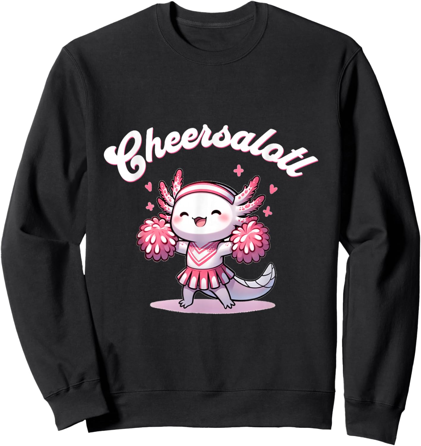 Cute Axolotl Cheerleader Sweatshirt - Sweatshirt | Black