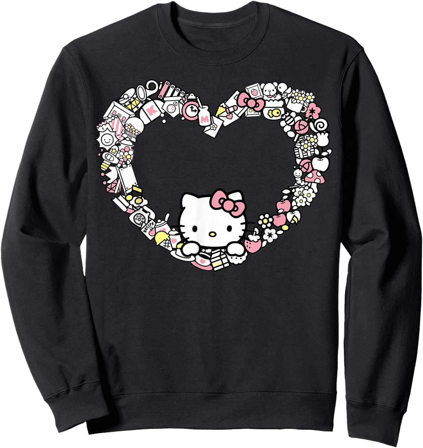 Hello Kitty Heart Favorite Things Sweatshirt - Sweatshirt | Black