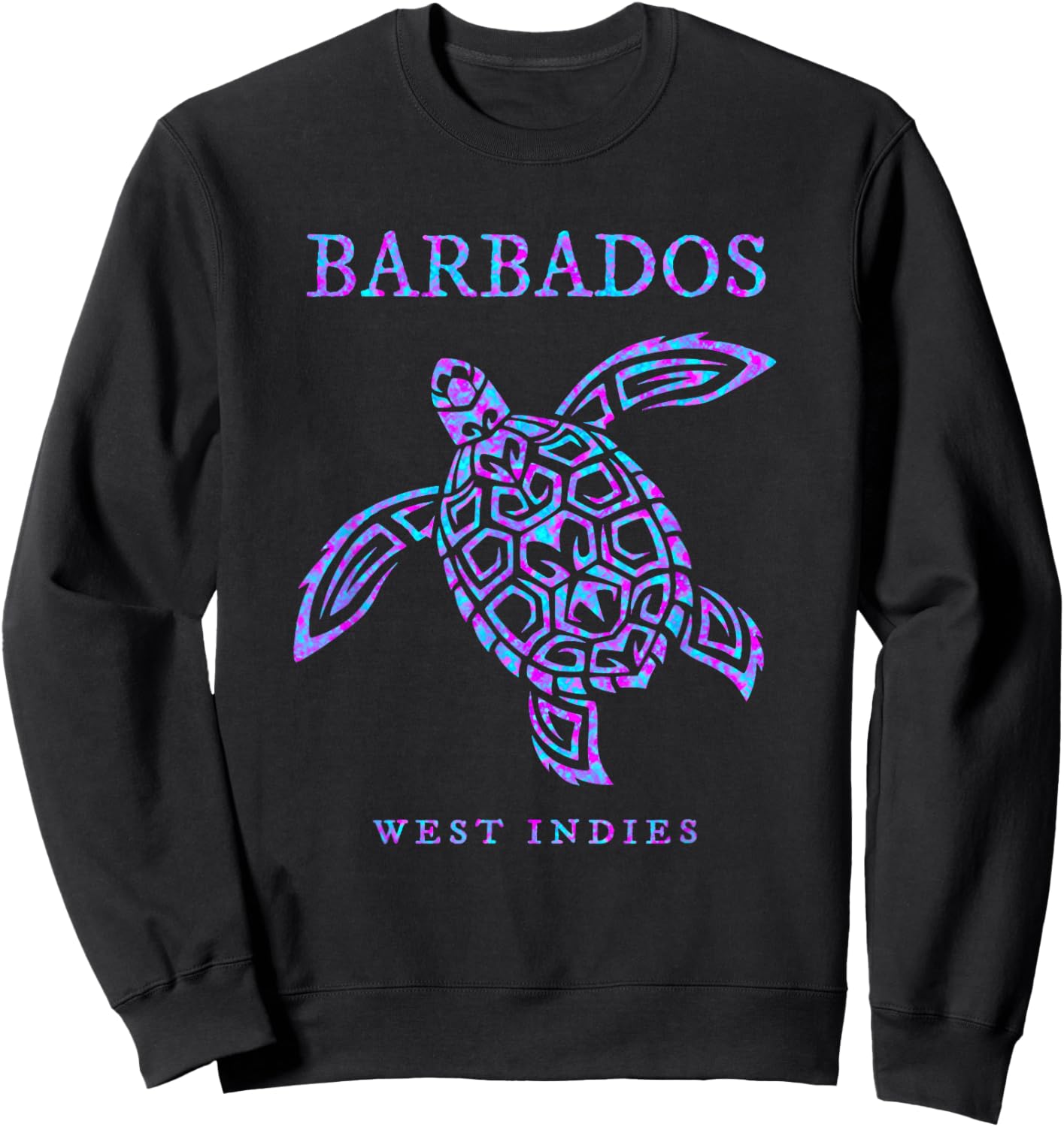 Barbados Sea Turtle Beach Vacation Souvenir Sweatshirt - Sweatshirt | Black