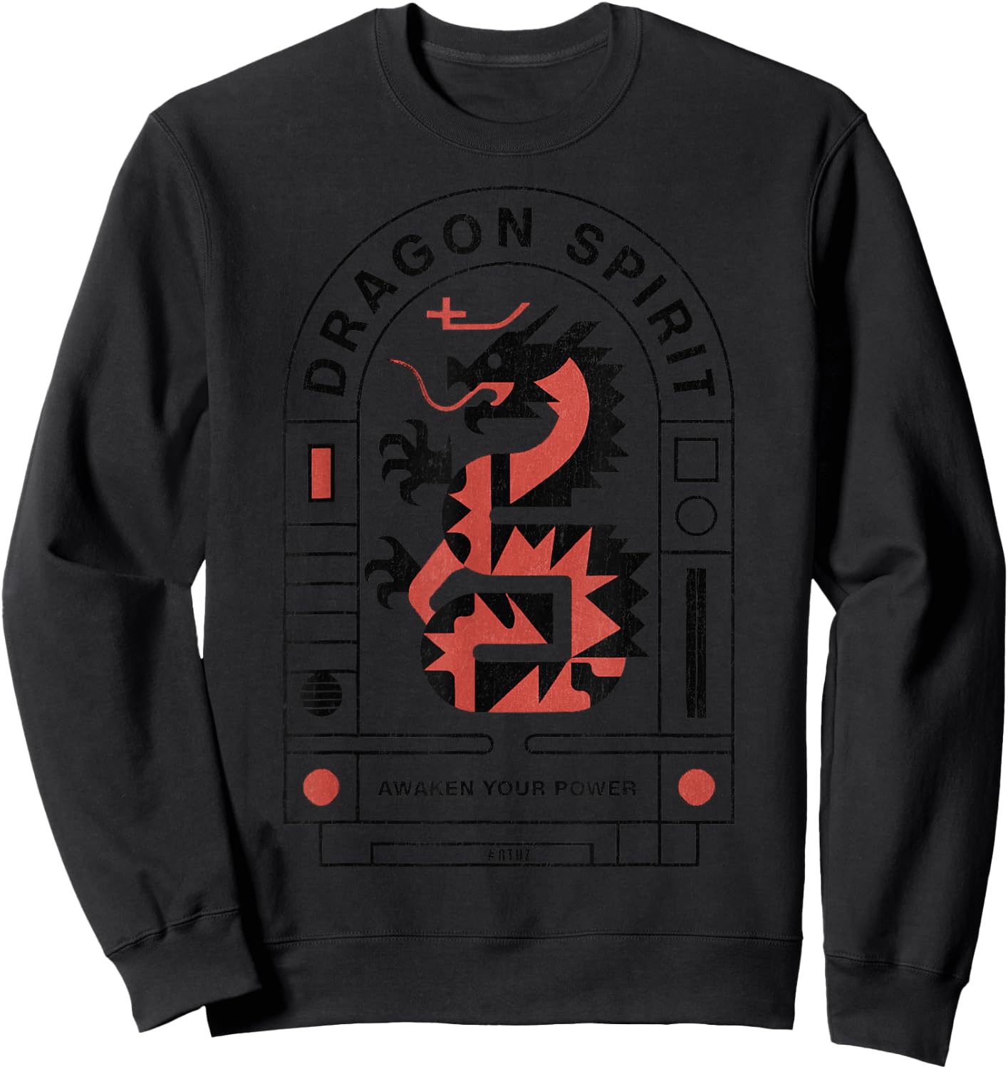 Aesthetic Dragon Retro Vintage Streetwear Fashion Women Men Sweatshirt - Sweatshirt | Black