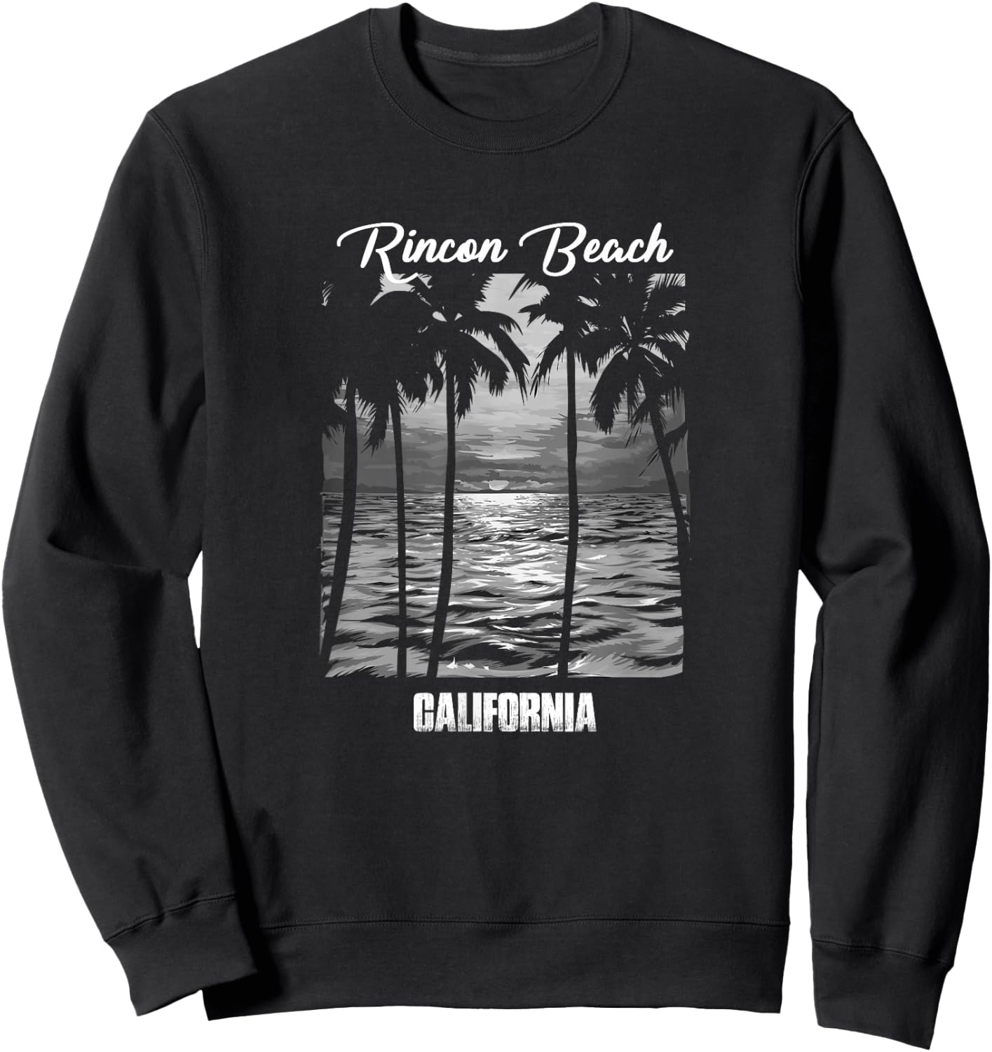Rincon Beach Souvenir - California Reminder Sweatshirt - Sweatshirt | Black