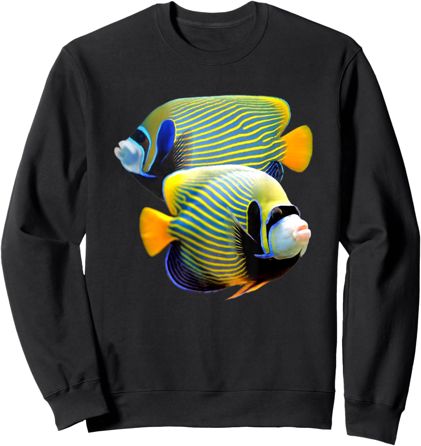 Emperor Angelfish Marine Fish Saltwater Angelfish Ocean Fish Sweatshirt - Sweatshirt | Black