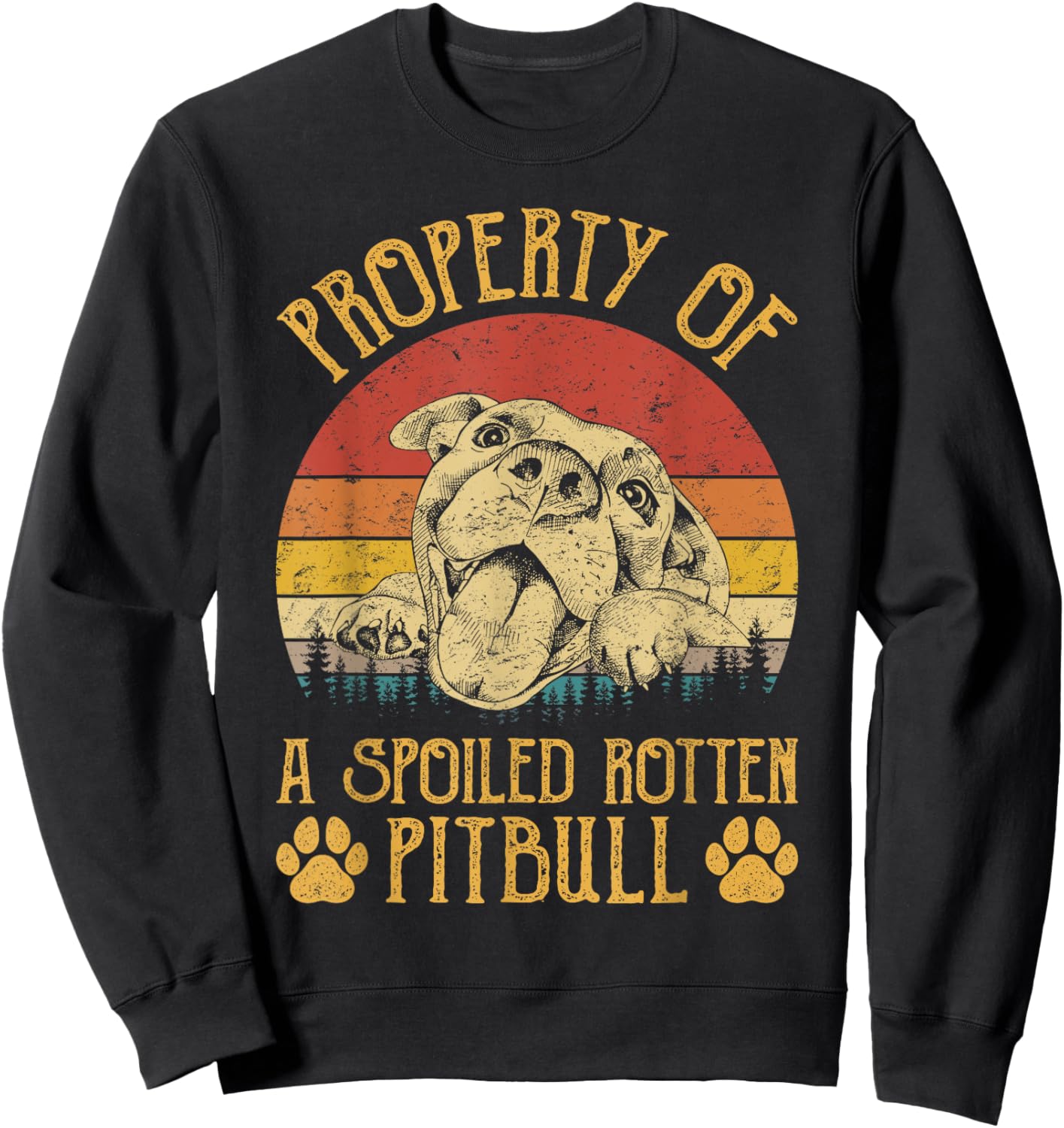 Property Of A Spoiled Rotten Pit Bull Pitbull Lovers Sweatshirt - Sweatshirt | Black