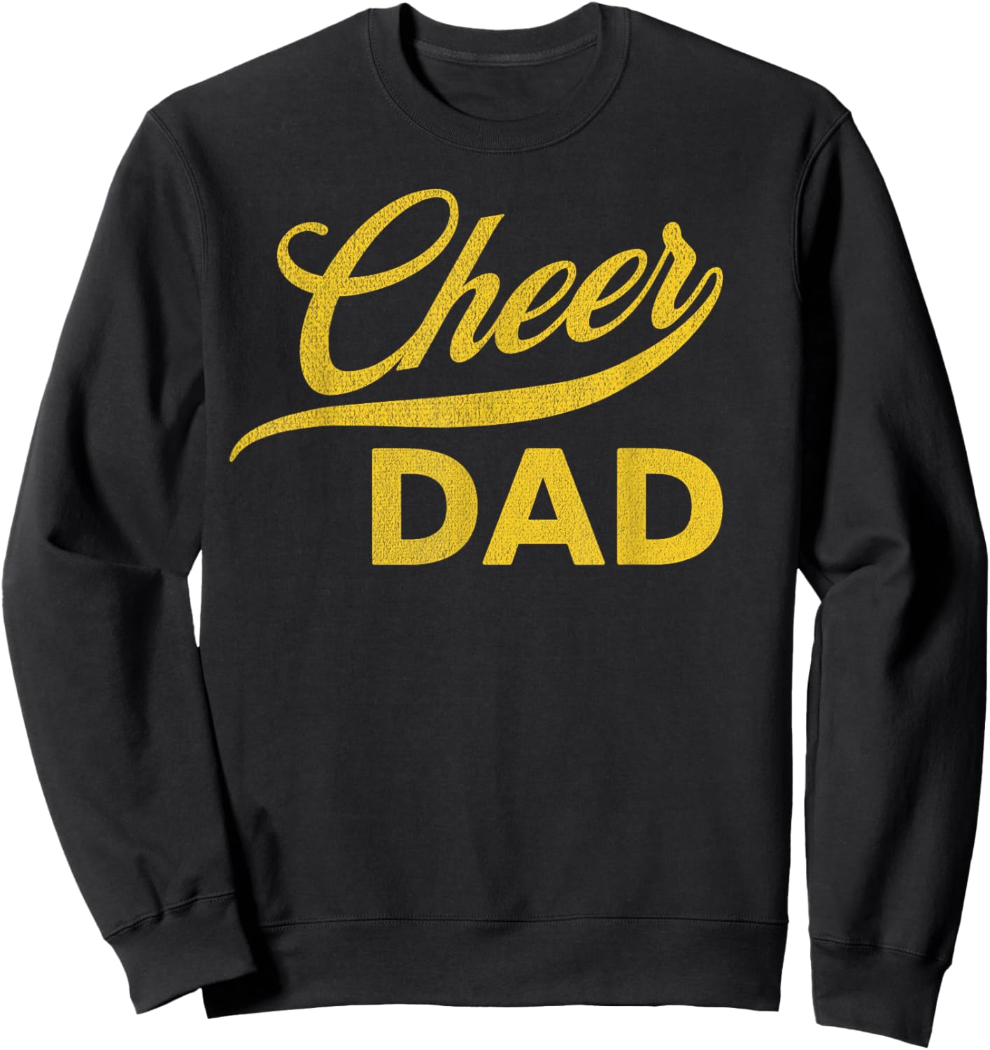 Cheer Dad Yellow Cheerleading Sweatshirt - Sweatshirt | Black