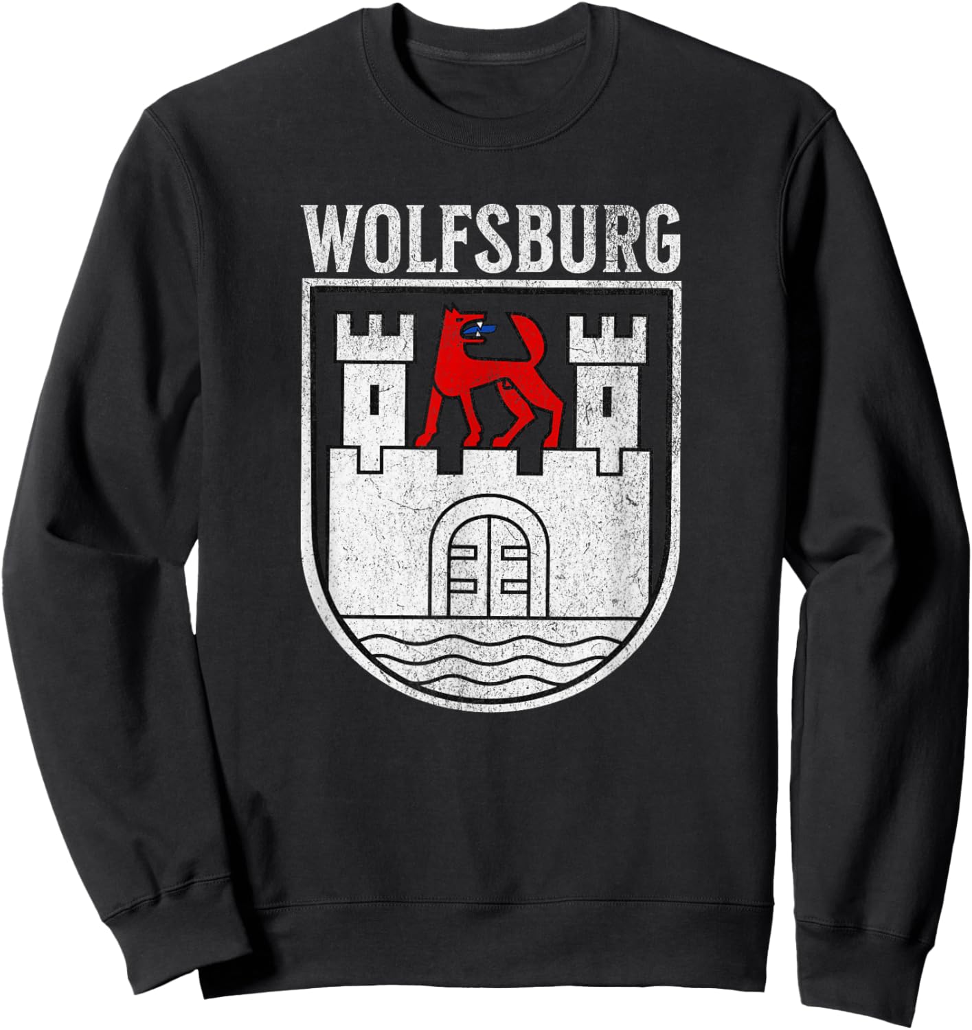 Wolfsburg Germany Deutschland Crest Arms Emblem Sweatshirt - Sweatshirt | Black
