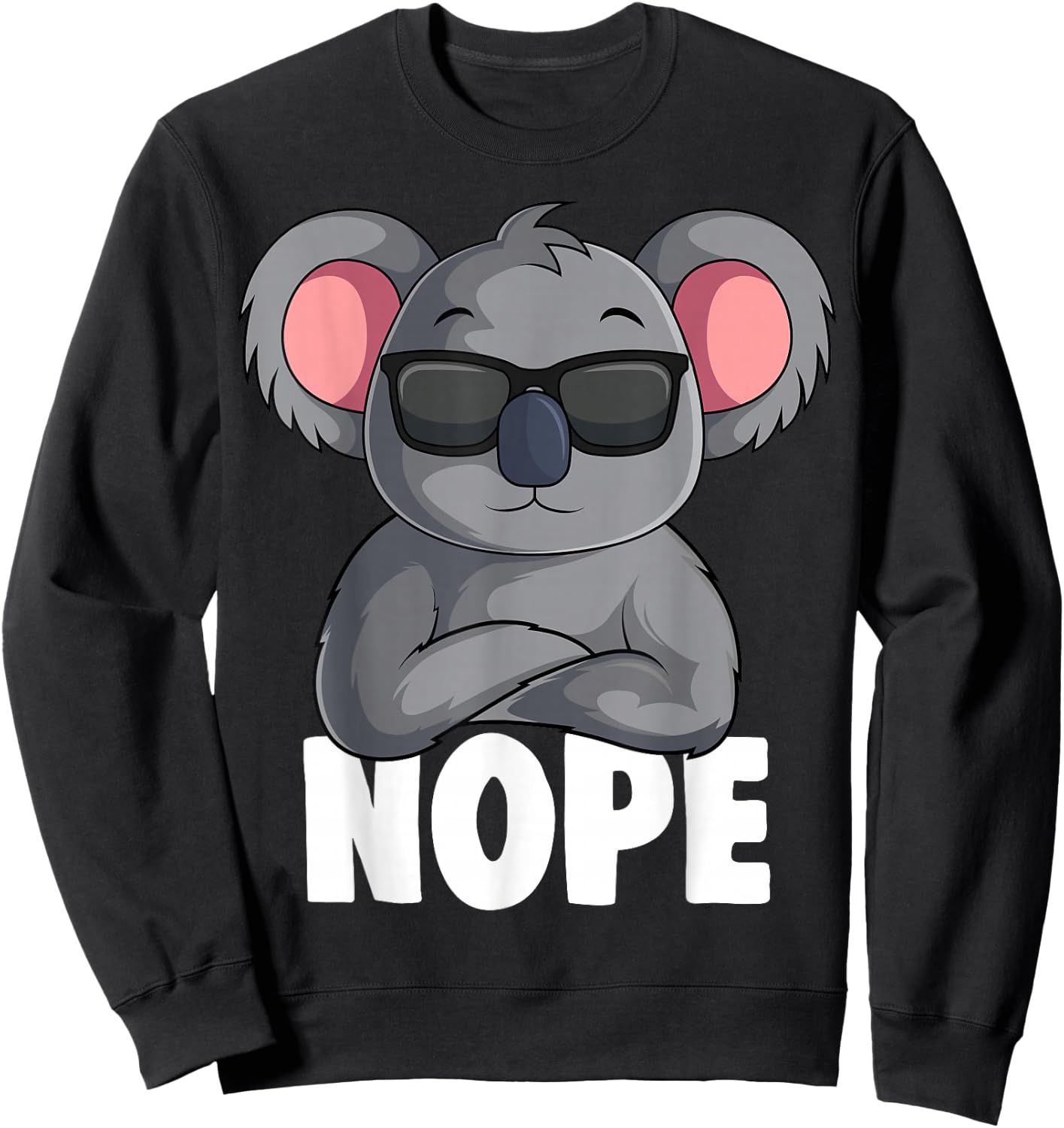 Koala Nope Koala Bear Children Girls Women Sweatshirt - Sweatshirt | Black