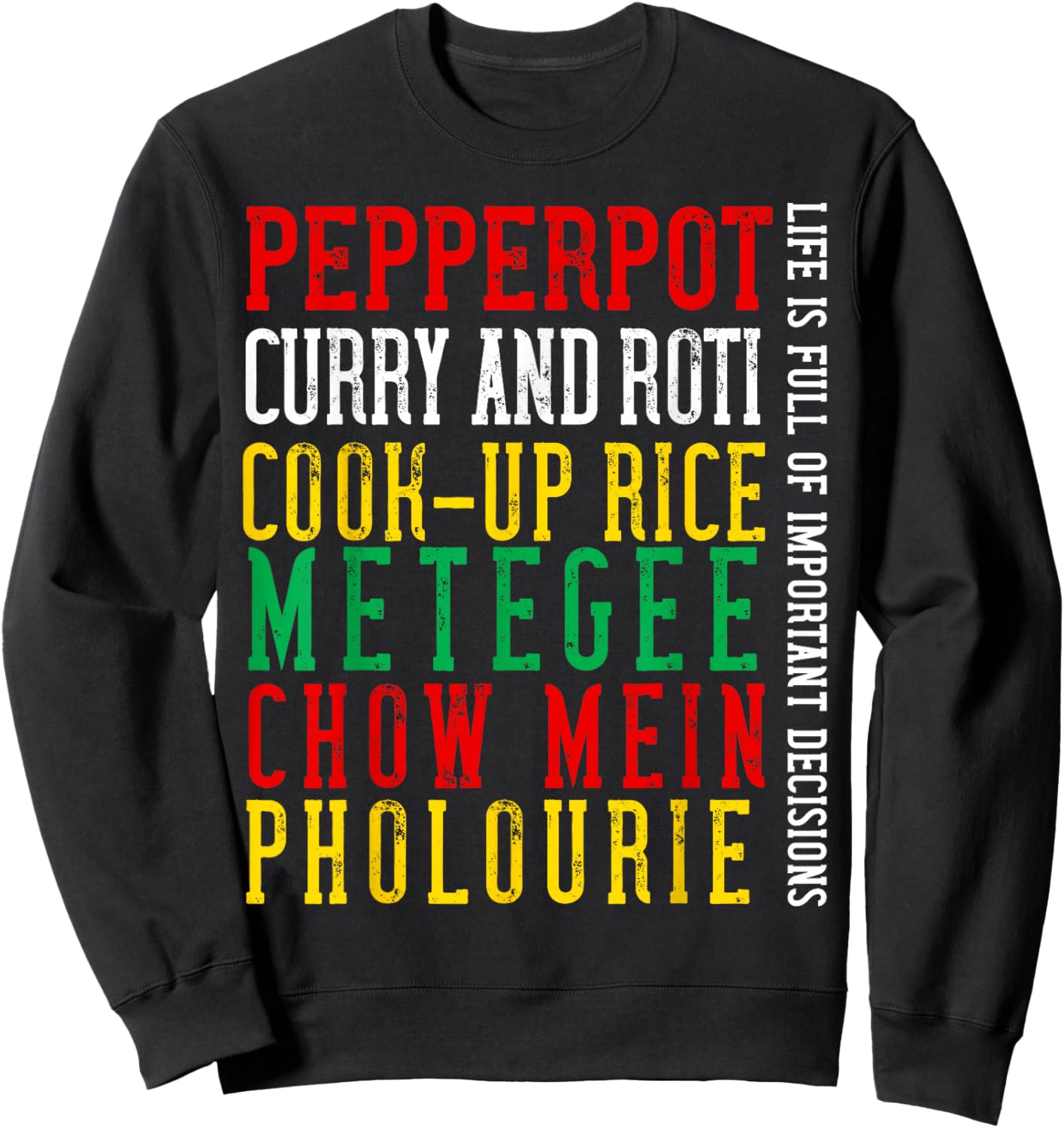 Guyana Food Guyanese Pride Women Heritage Roots Love Sweatshirt - Sweatshirt | Black