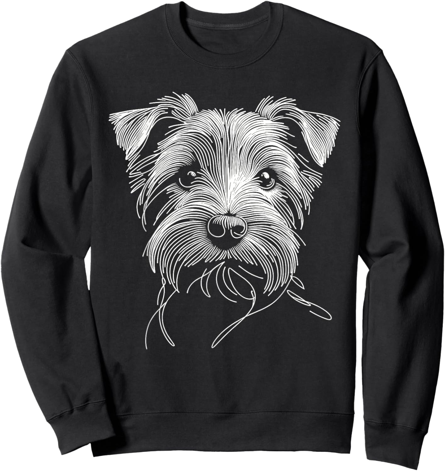 Line Art Norfolk Terrier Terriers Sweatshirt - Sweatshirt | Black