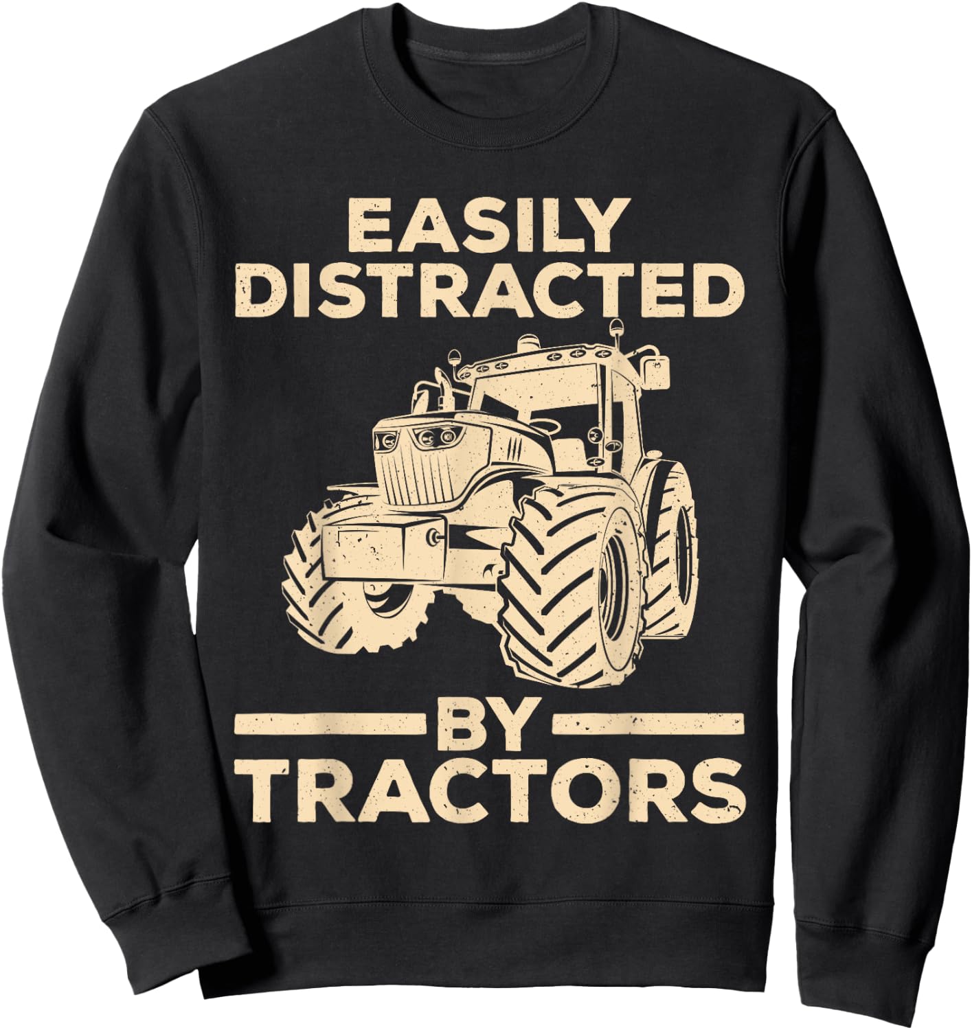 Tractor Art Women Farming Agriculture Farmer Truck Sweatshirt - Sweatshirt | Black