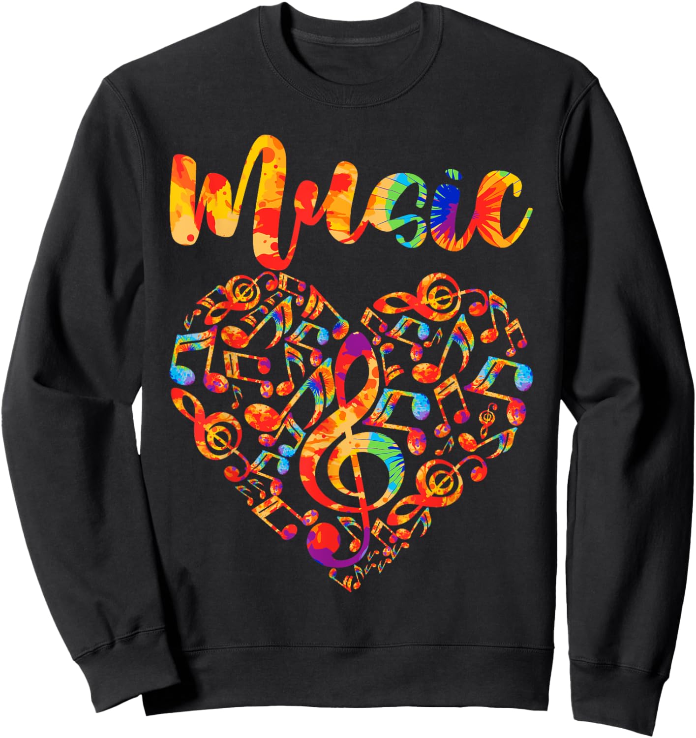 Musician Musical Instrument Music Notes Treble Clef Sweatshirt - Sweatshirt | Black