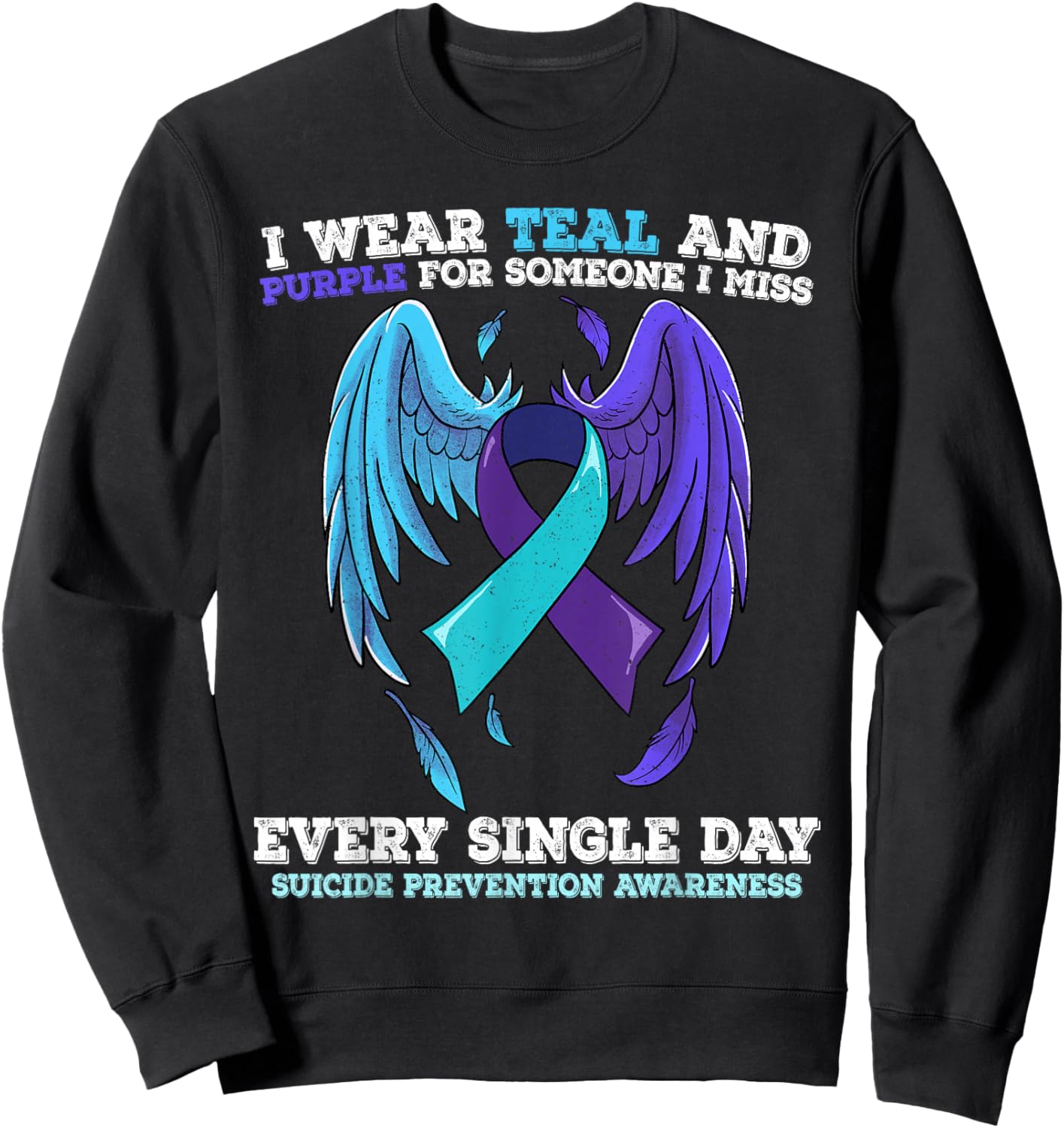 Suicide Prevention Awareness Sweatshirt - Sweatshirt | Black