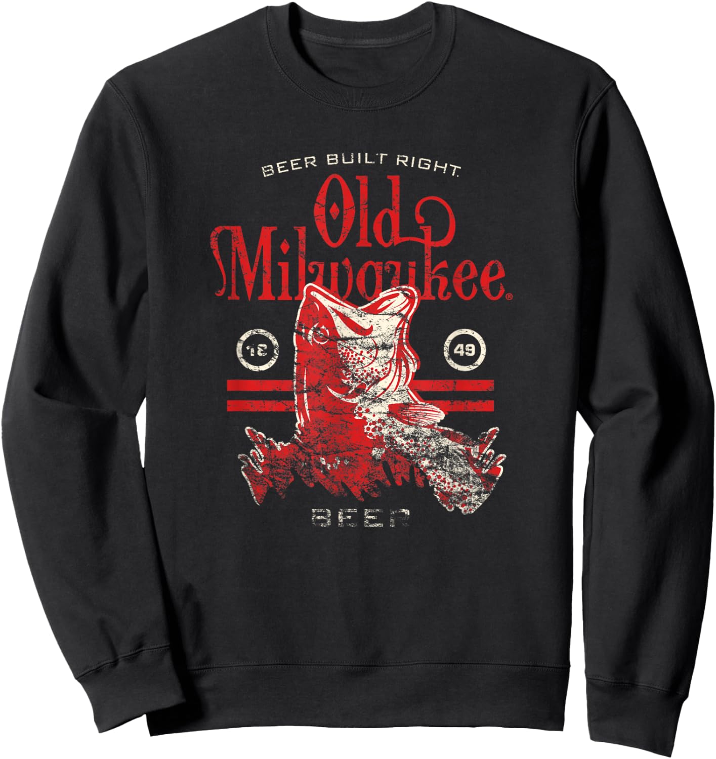 Old Milwaukee Style - Beer Built Right Bass Sweatshirt - Sweatshirt | Black