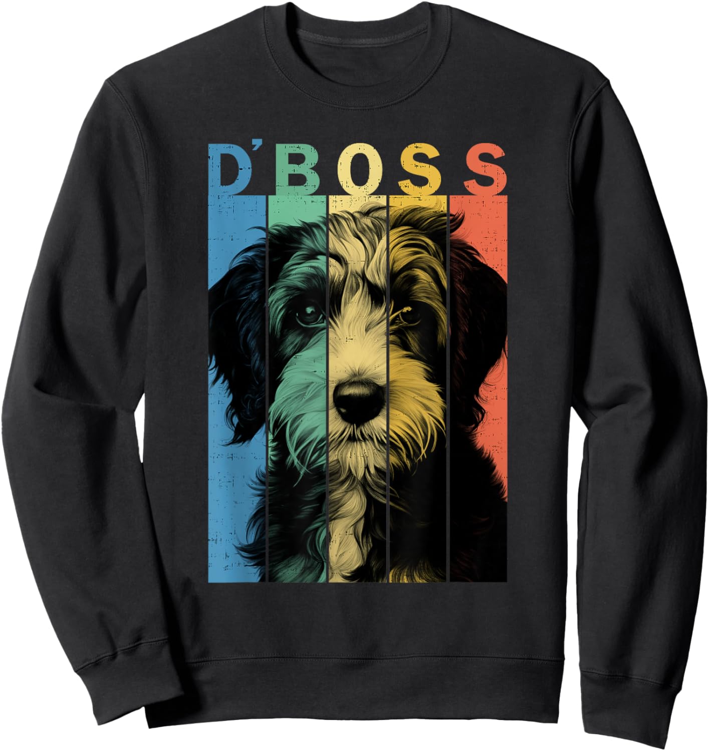 The Funny Bordoodle Boss Mom Dad Dog Lover Sweatshirt - Sweatshirt | Black
