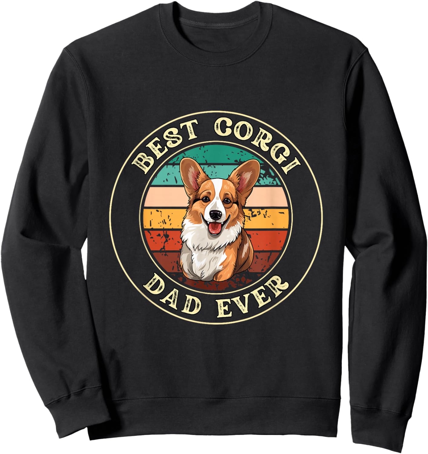 Funny Corgi Dad Gift Sweatshirt - Sweatshirt | Black