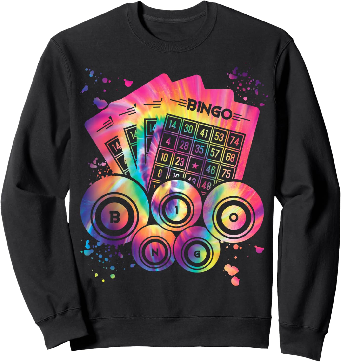 Bingobälle Colorsplash Damen Herren Bingo Sweatshirt - Sweatshirt | Black