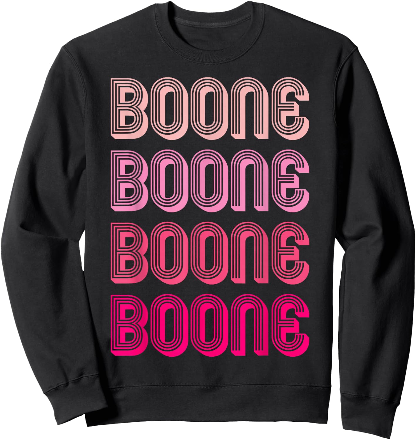 Boone Personalized Name Vintage Women Men Girl Sweatshirt - Sweatshirt | Black