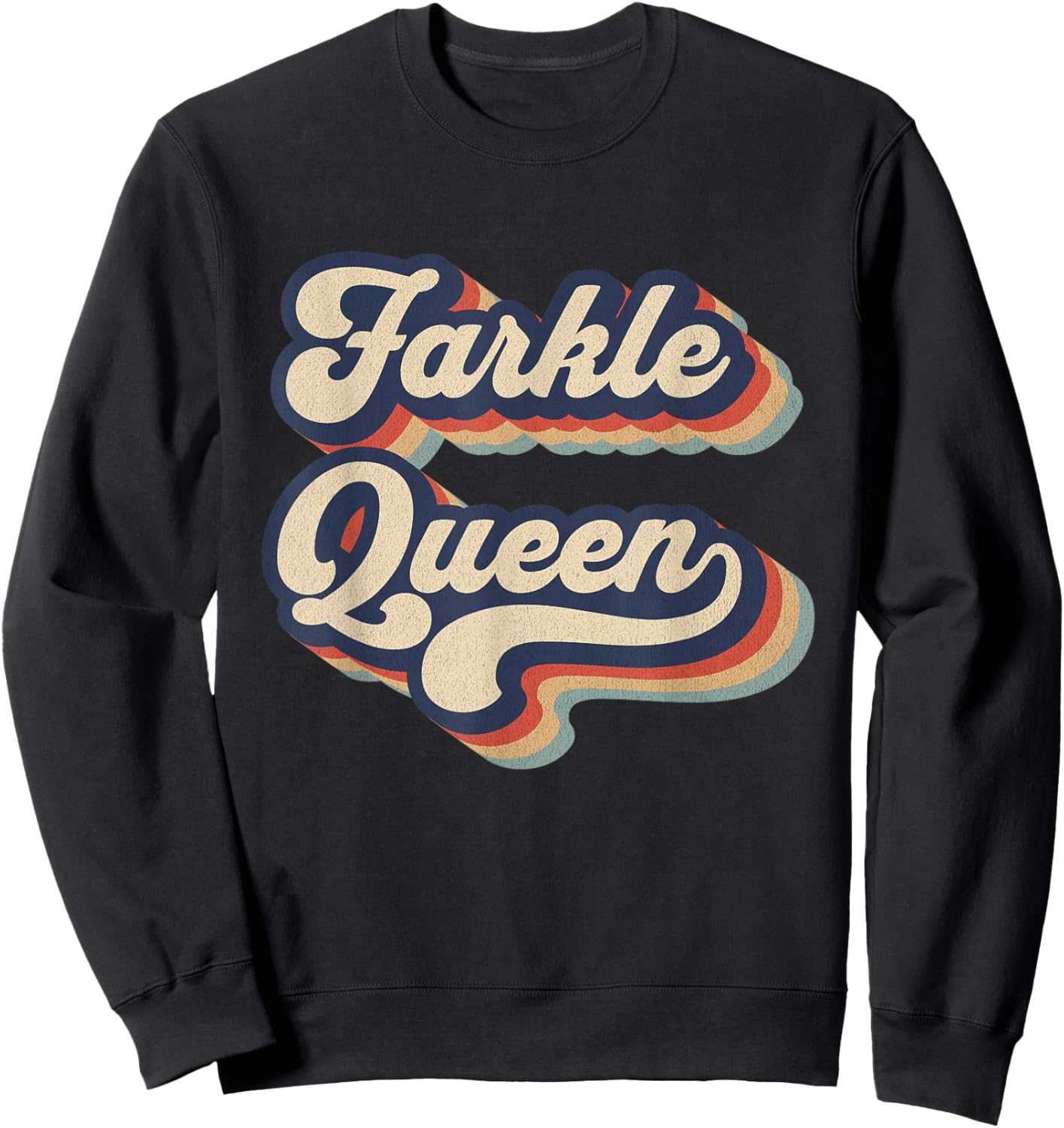 Farkle Queen Vintage Farkle Dice Game Sweatshirt - Sweatshirt | Black