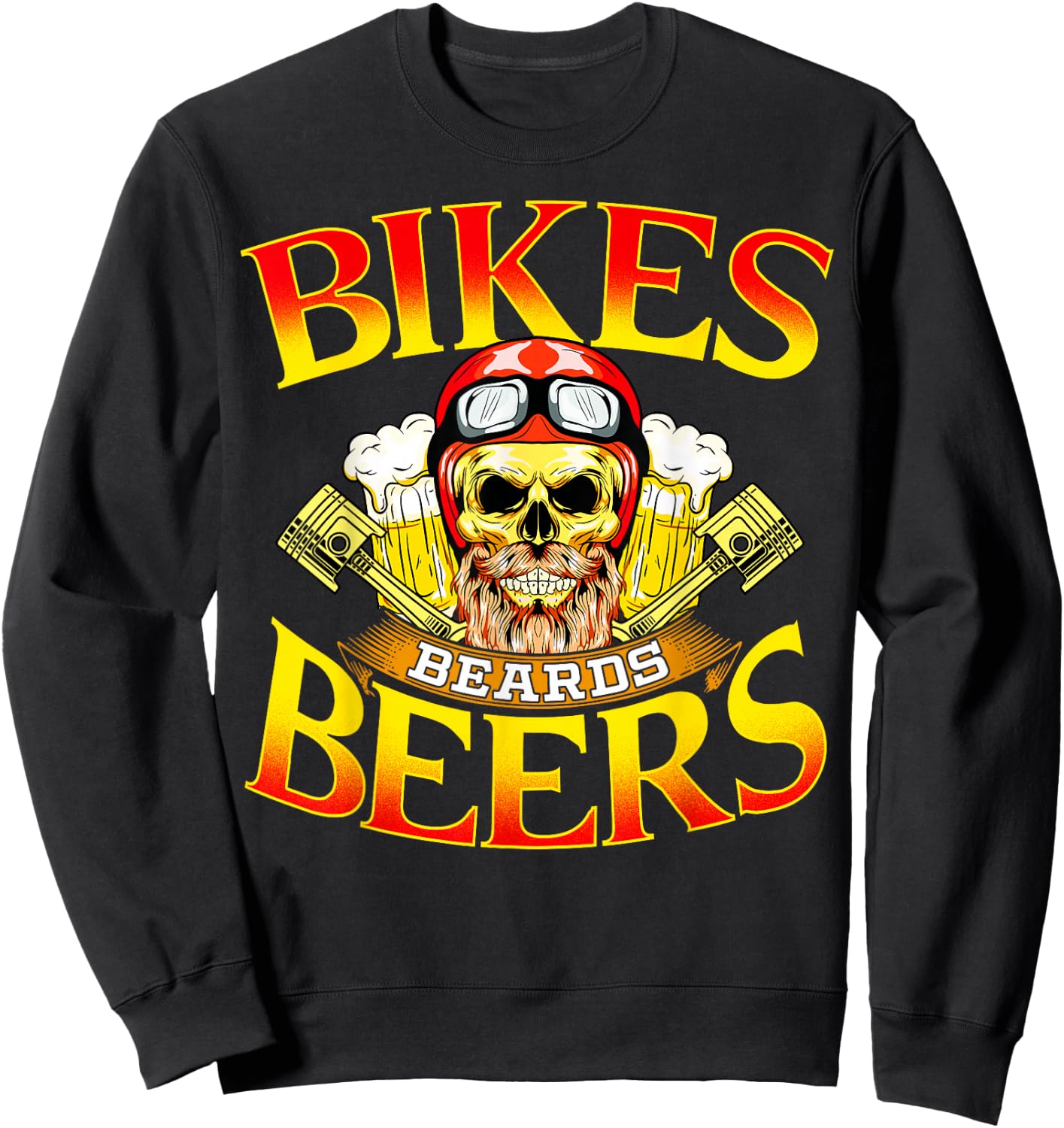 Motorcycle Lover Gift Bikers Men MC Parties Vintage Meets Sweatshirt - Sweatshirt | Black
