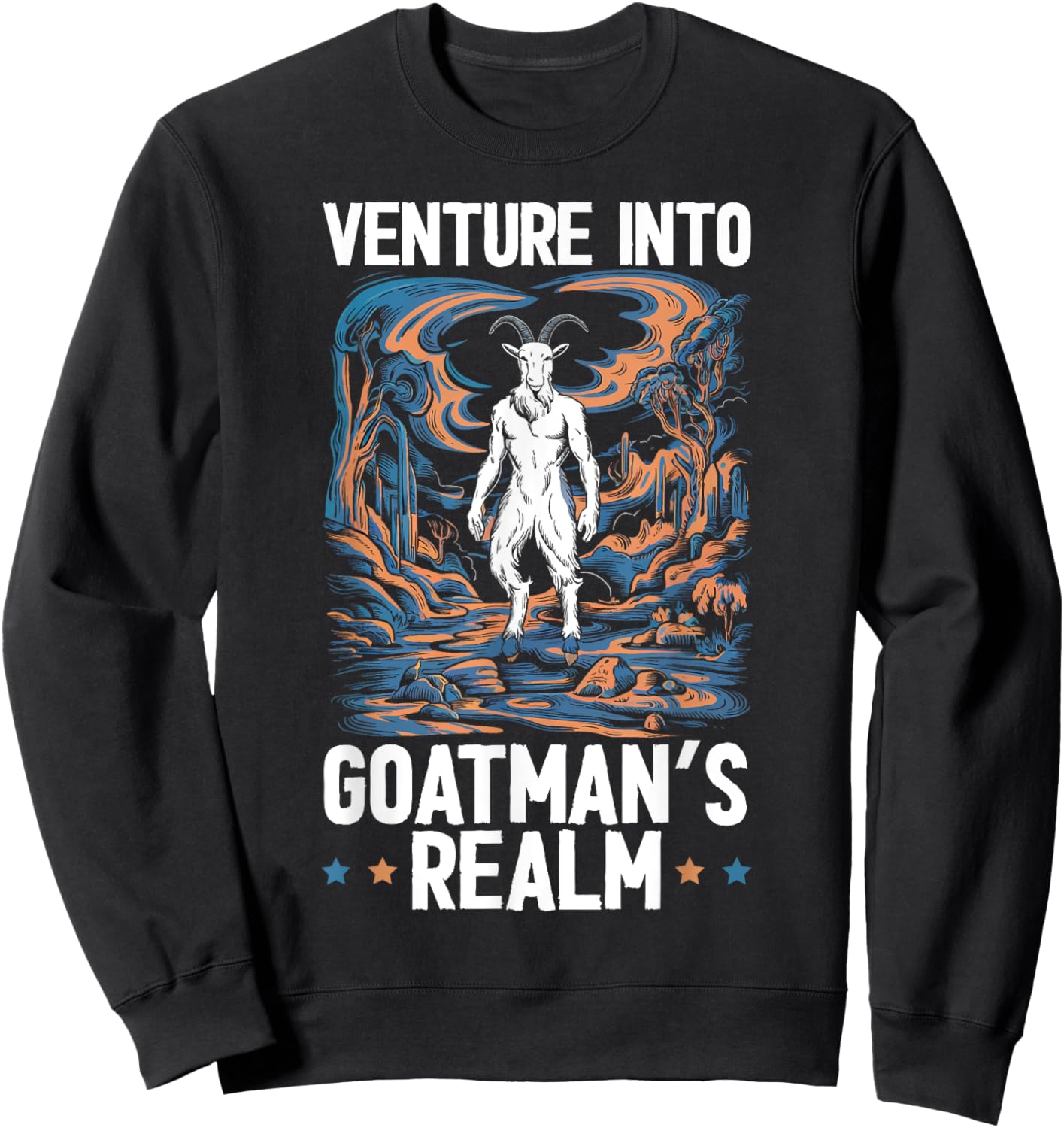 Goatman Legendary Creature Cryptozoology Cryptid Sweatshirt - Sweatshirt | Black