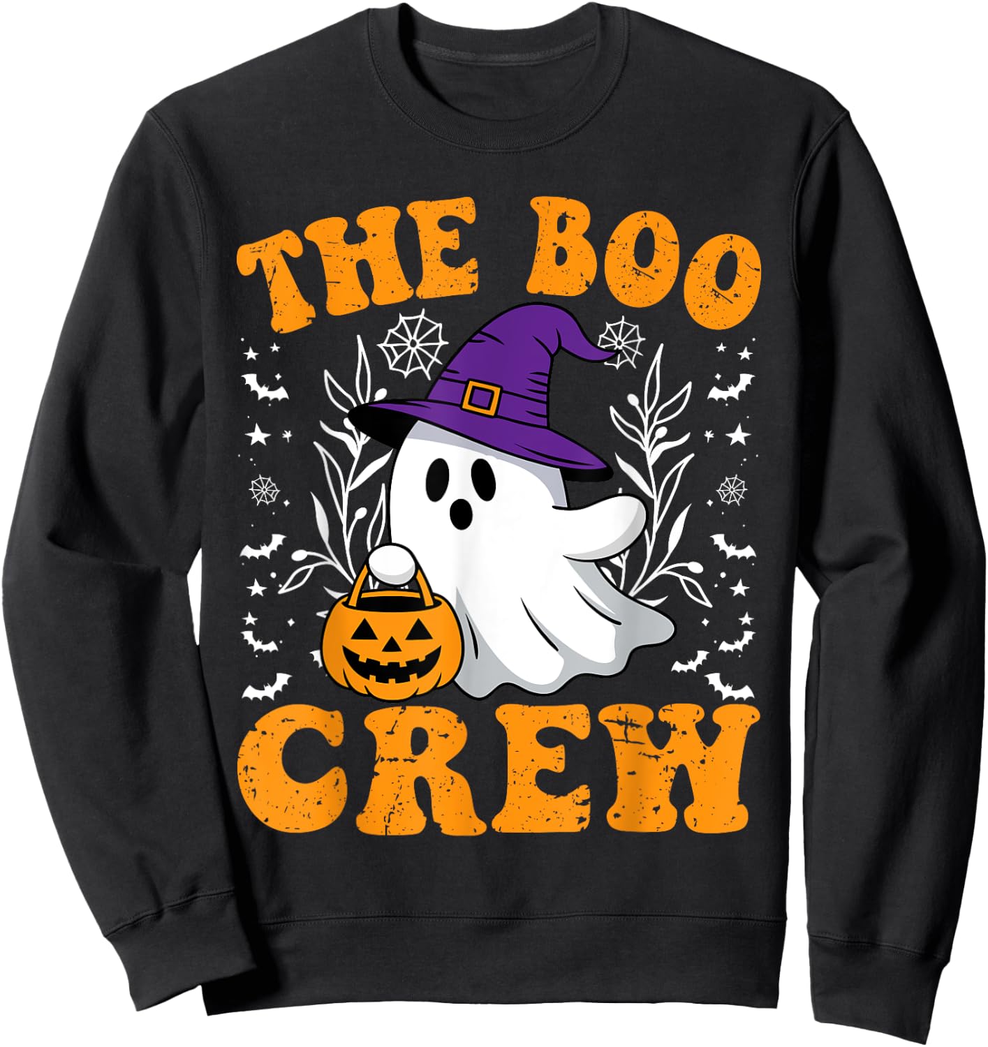 Halloween Ghost The Boo Crew Costume Matching Men Women Kids Sweatshirt - Sweatshirt | Black