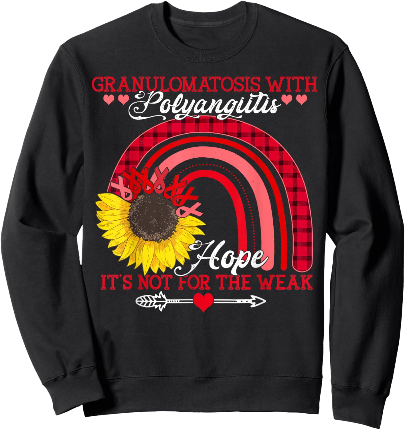 Sunflower Granulomatosis with Polyangiitis Awareness Sweatshirt - Sweatshirt | Black
