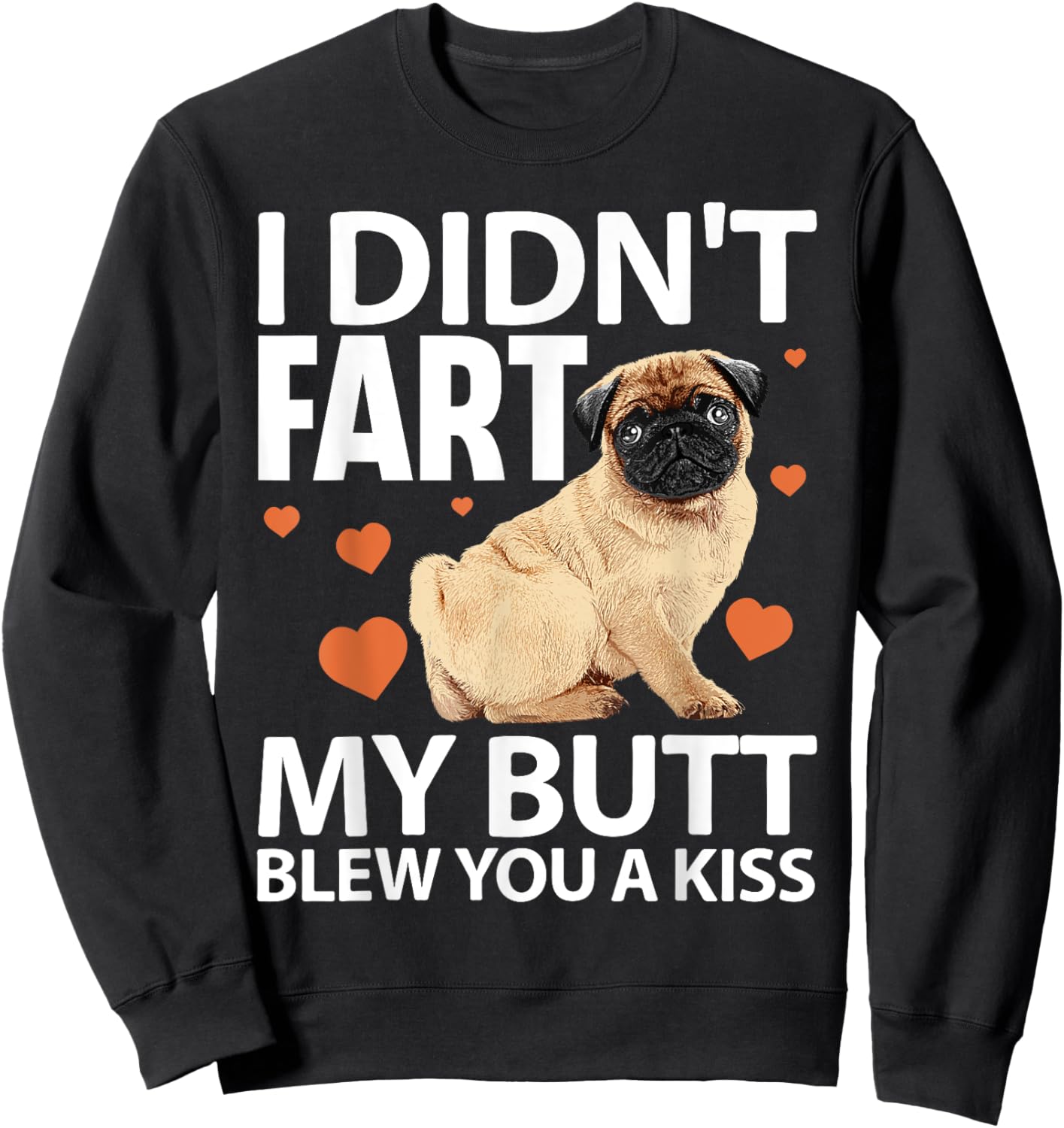 Funny Pug Design Women Kids Pet Dog Breed Pug Lover Sweatshirt - Sweatshirt | Black