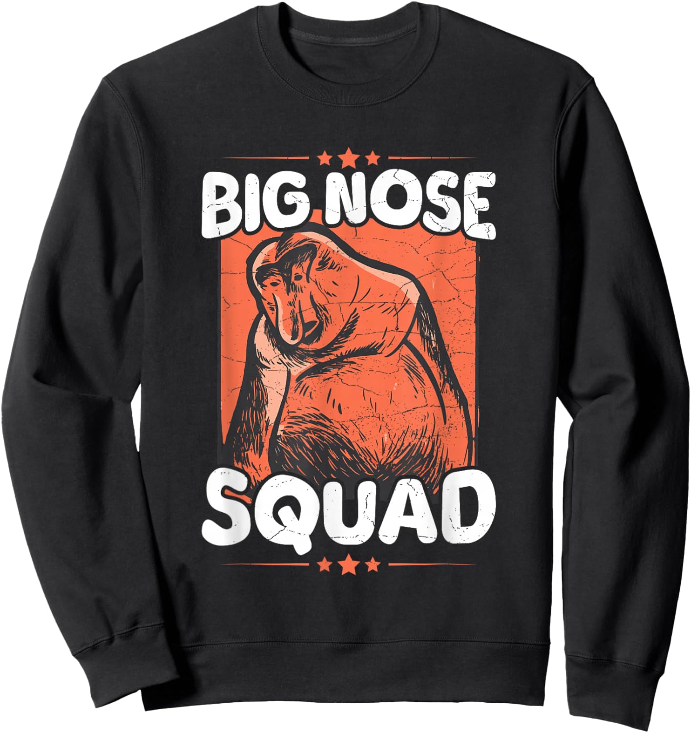 Big Nose Squad Quote for a Proboscis Monkey Lover Sweatshirt - Sweatshirt | Black