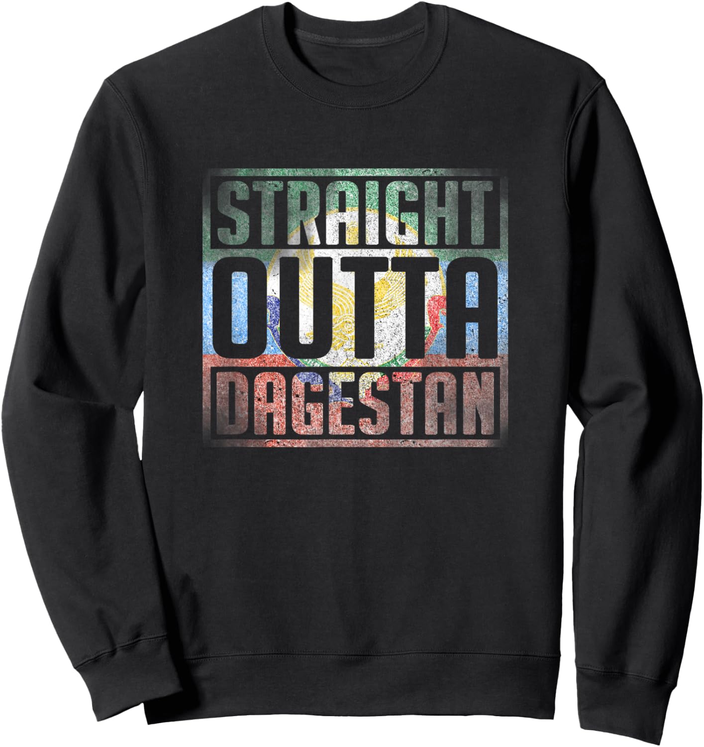 Degestan Power, Vintage Dagestan, Dagestan Flag, Dagestan Sweatshirt - Sweatshirt | Black