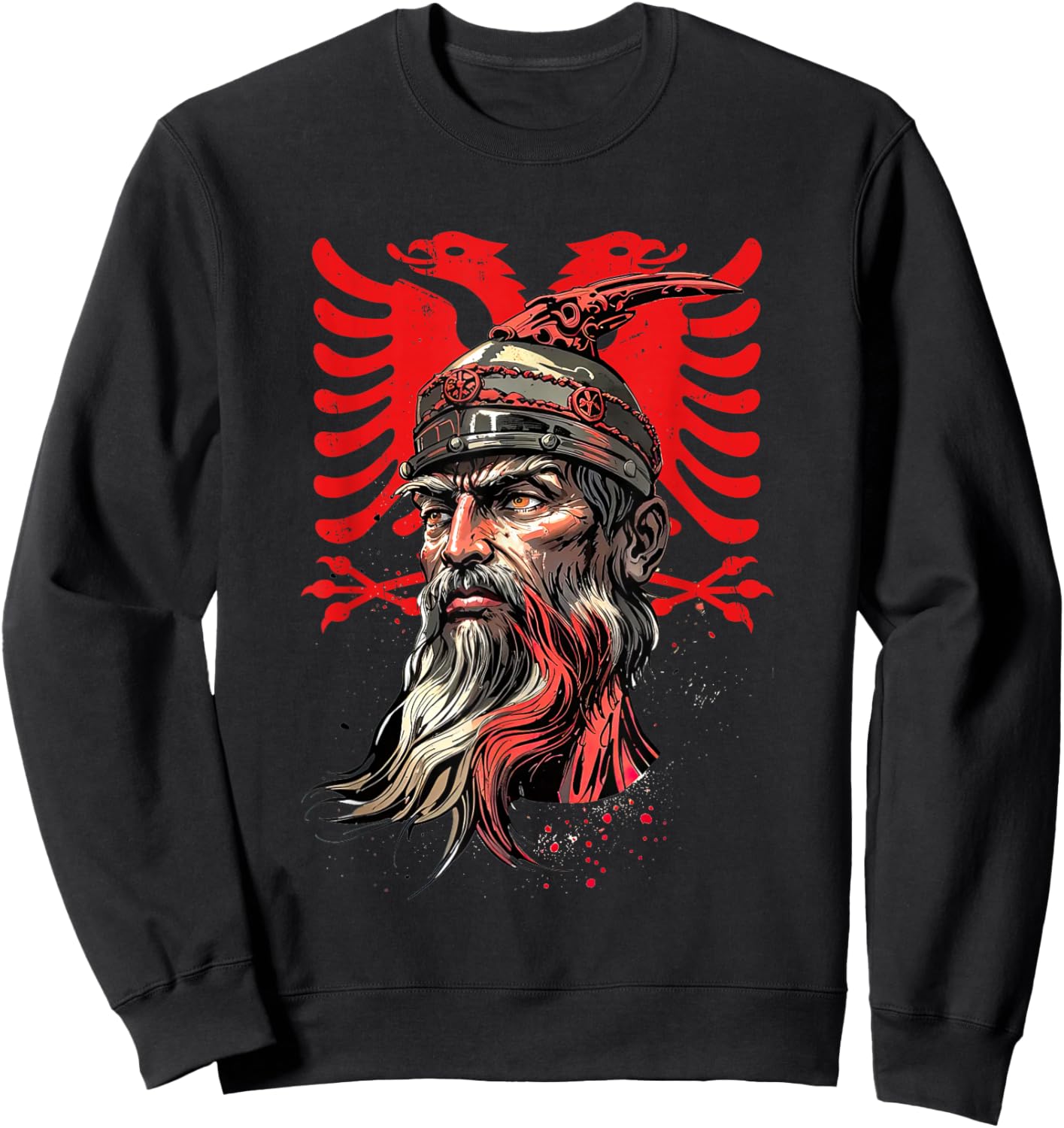 Skanderbeg Albania and Kosovo flag for a proud Albanian Sweatshirt - Sweatshirt | Black